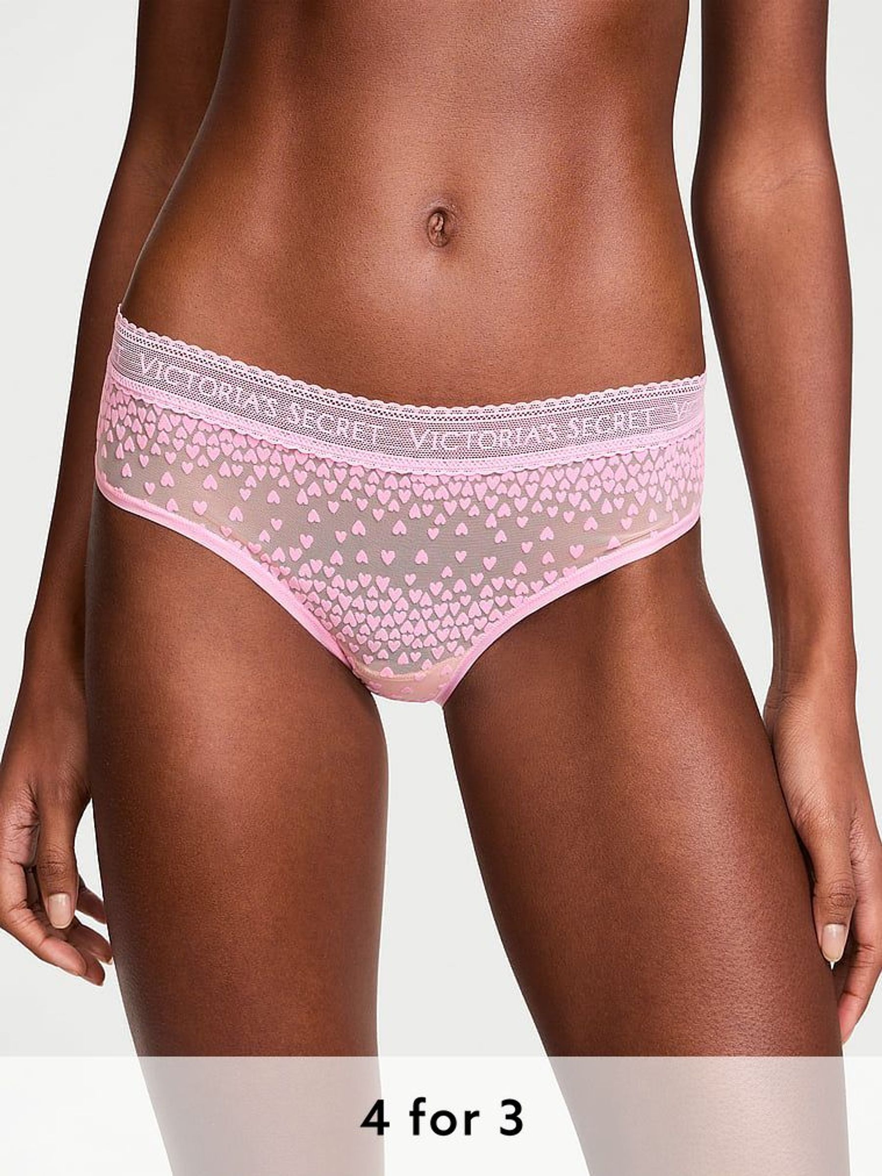 Cupid Pink Heart Hipster Logo Knickers (AK1063) | £9