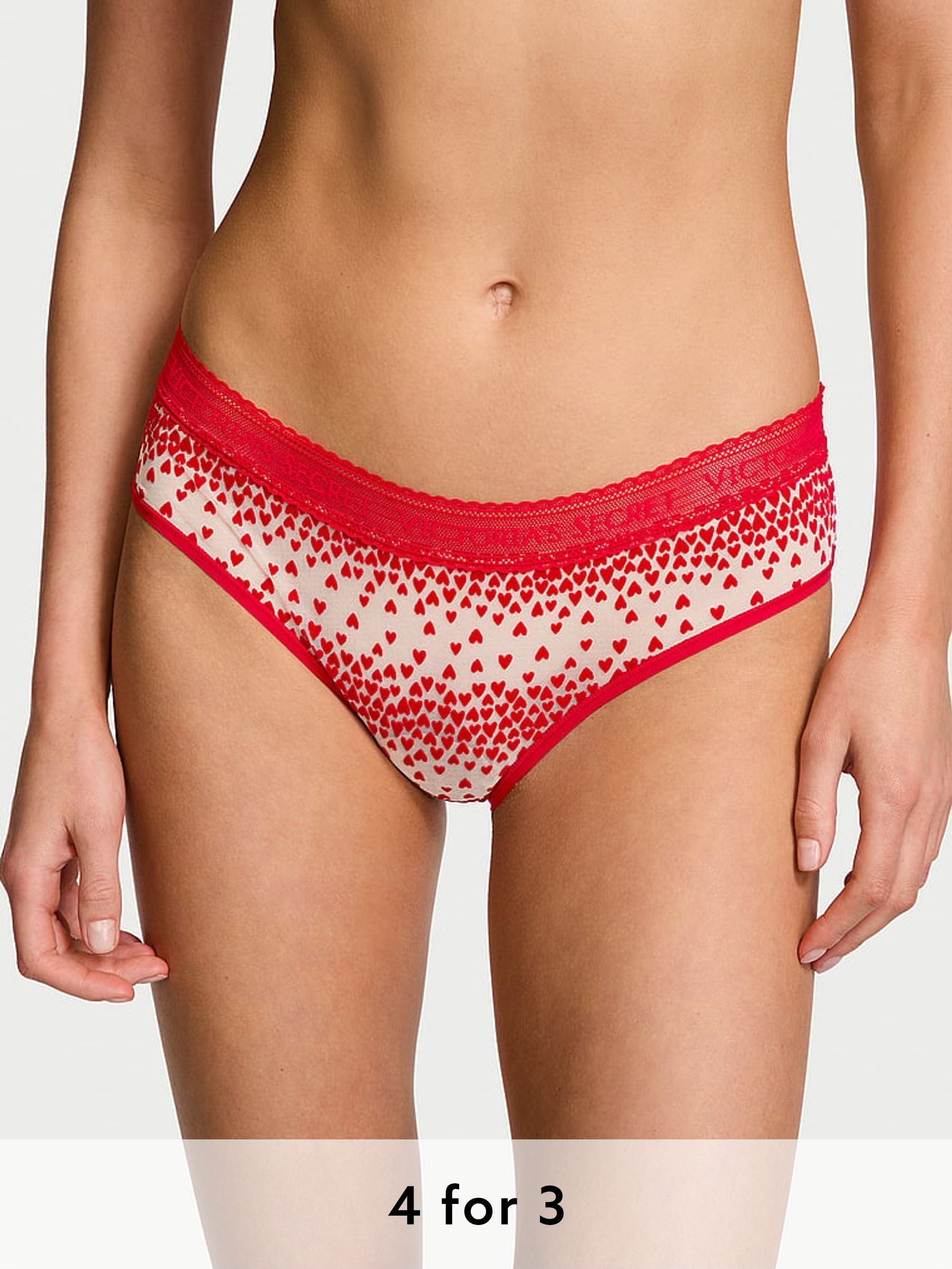 Lipstick Red Heart Hipster Logo Knickers (AK1088) | £9