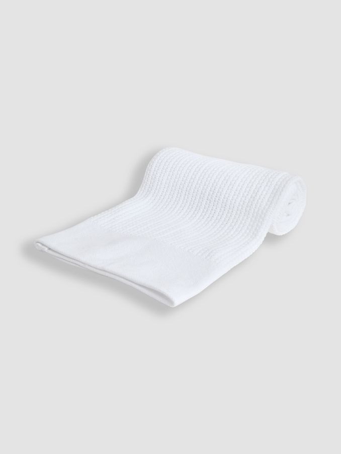 White Woven Cellular Blanket (AK3341) | £18