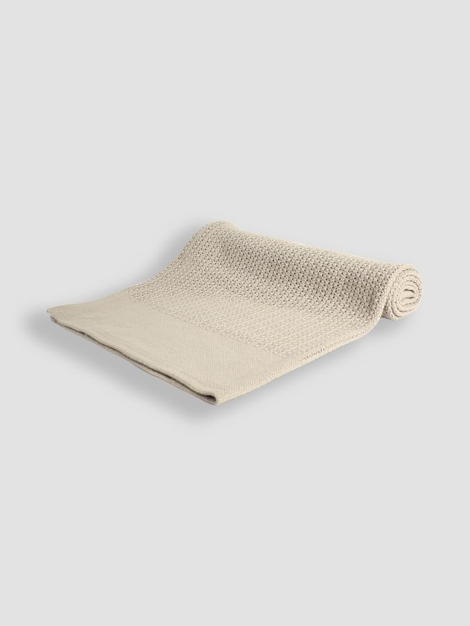 Oatmeal Woven Cellular Blanket (AK3398) | £18