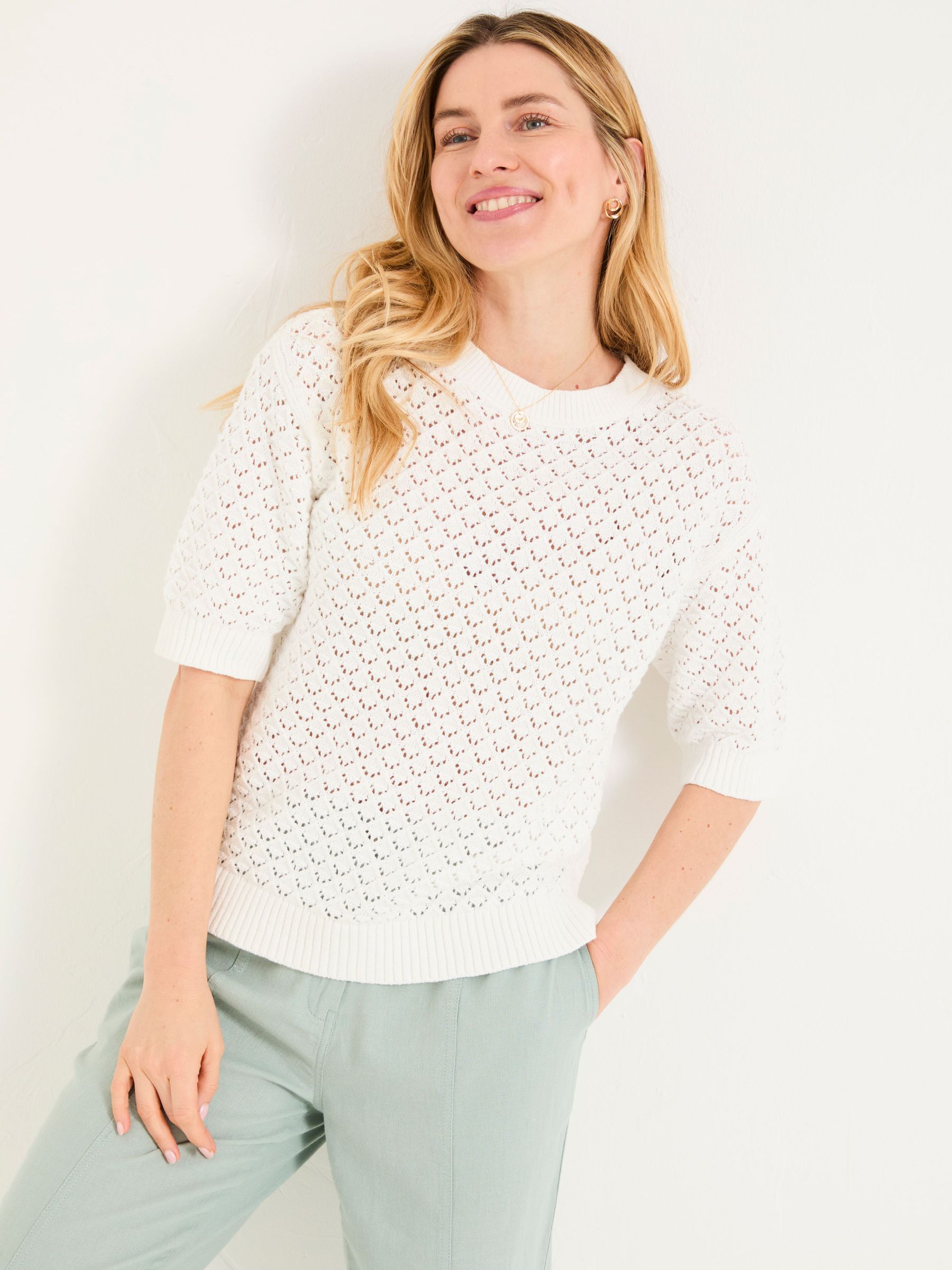 Maysie White Knitted T-Shirt (AK4290) | £49.50