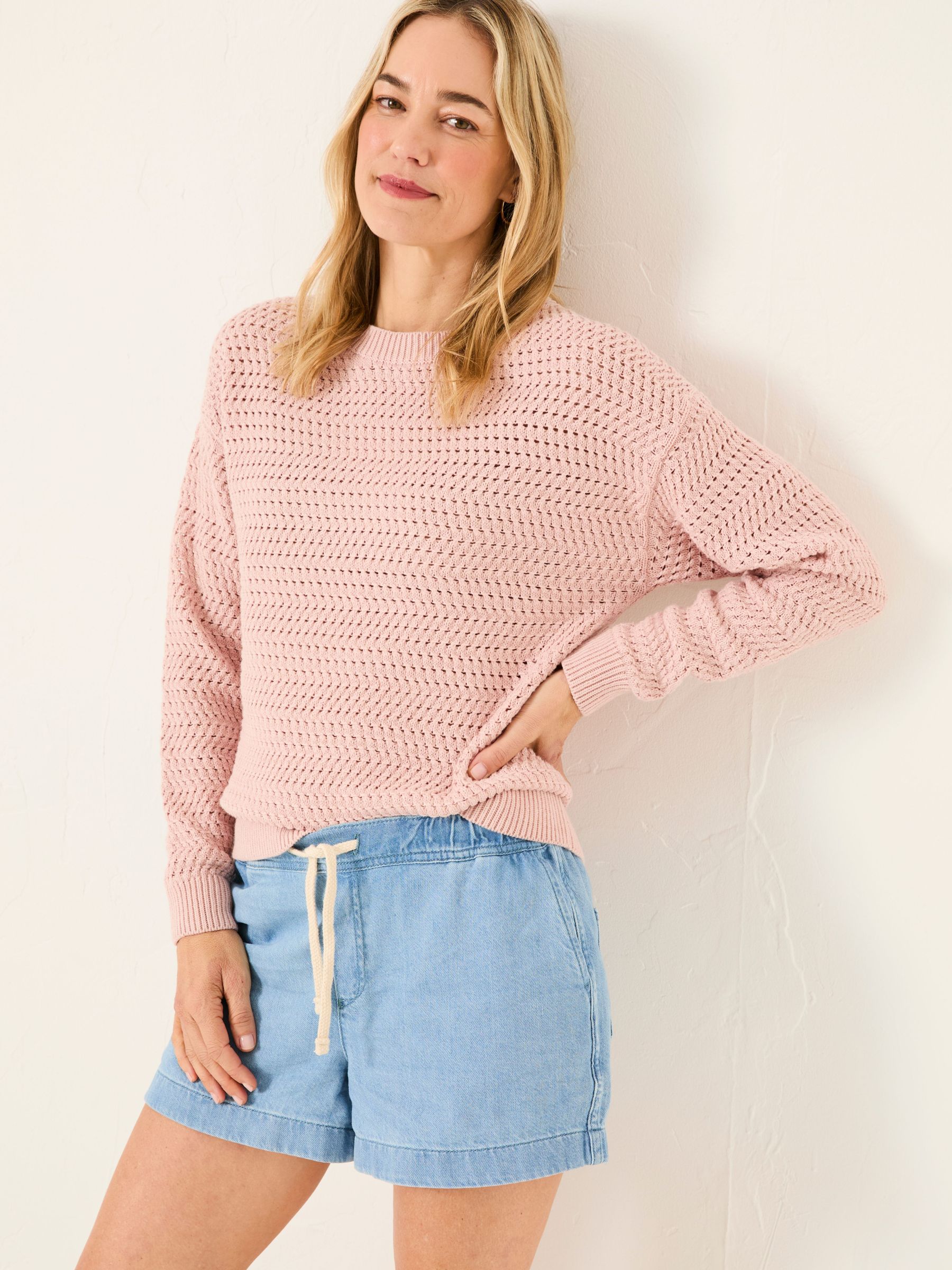 Annabelle Light Pink Knitted Jumper (AK4332) | £52