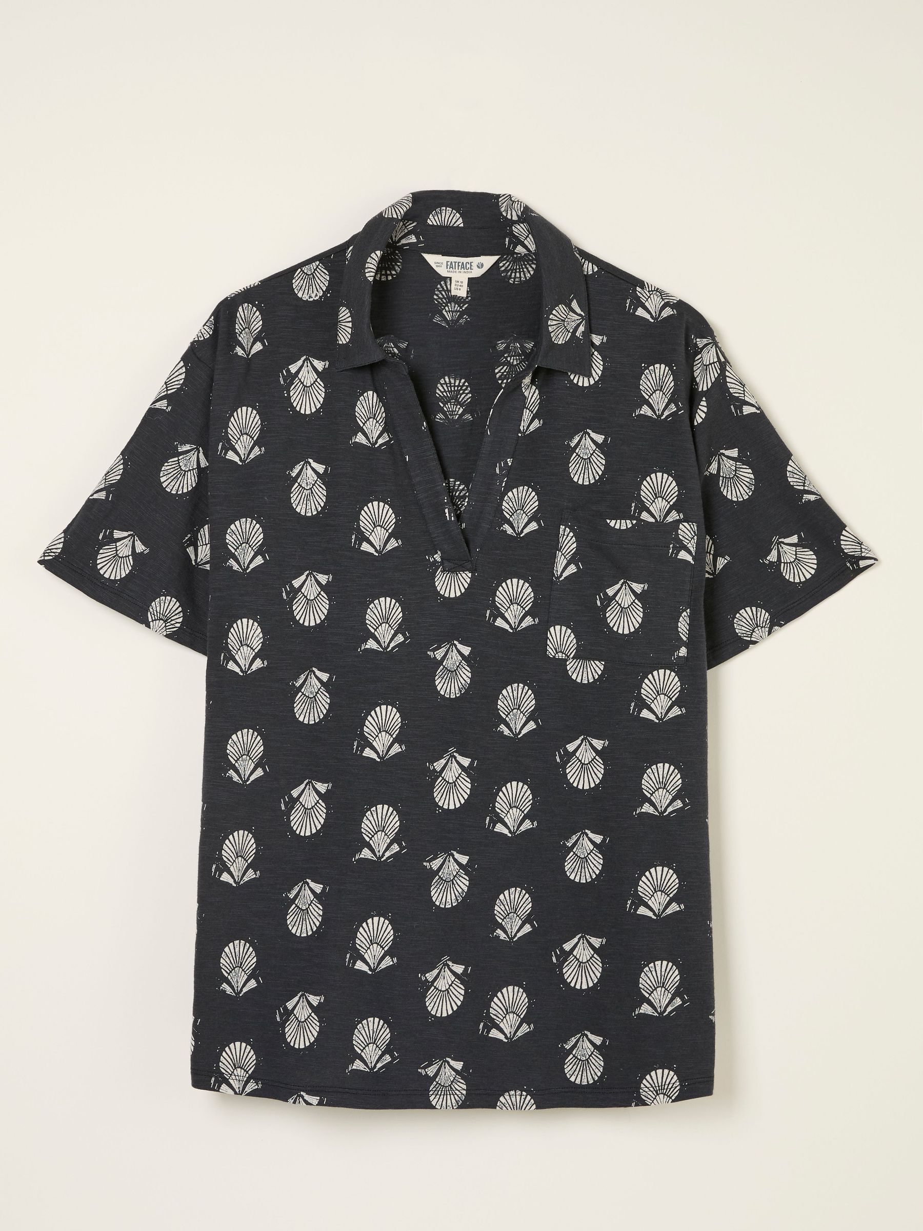 Paige Black Lino Shells Short Sleeve Jersey Shirt (AK5476) | £32
