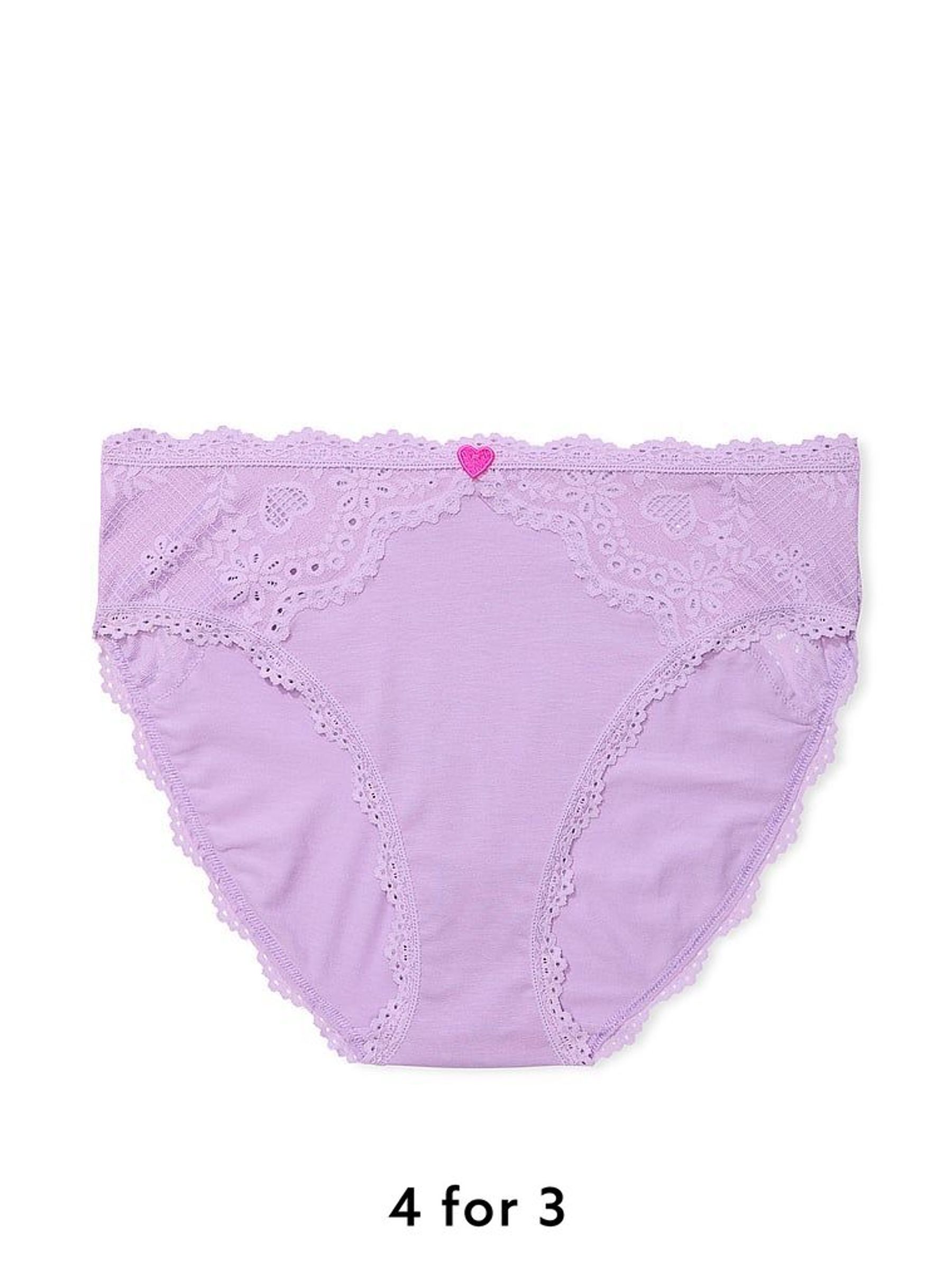 Charmed Violet Purple Brief Heart Knickers (AK7417) | £9