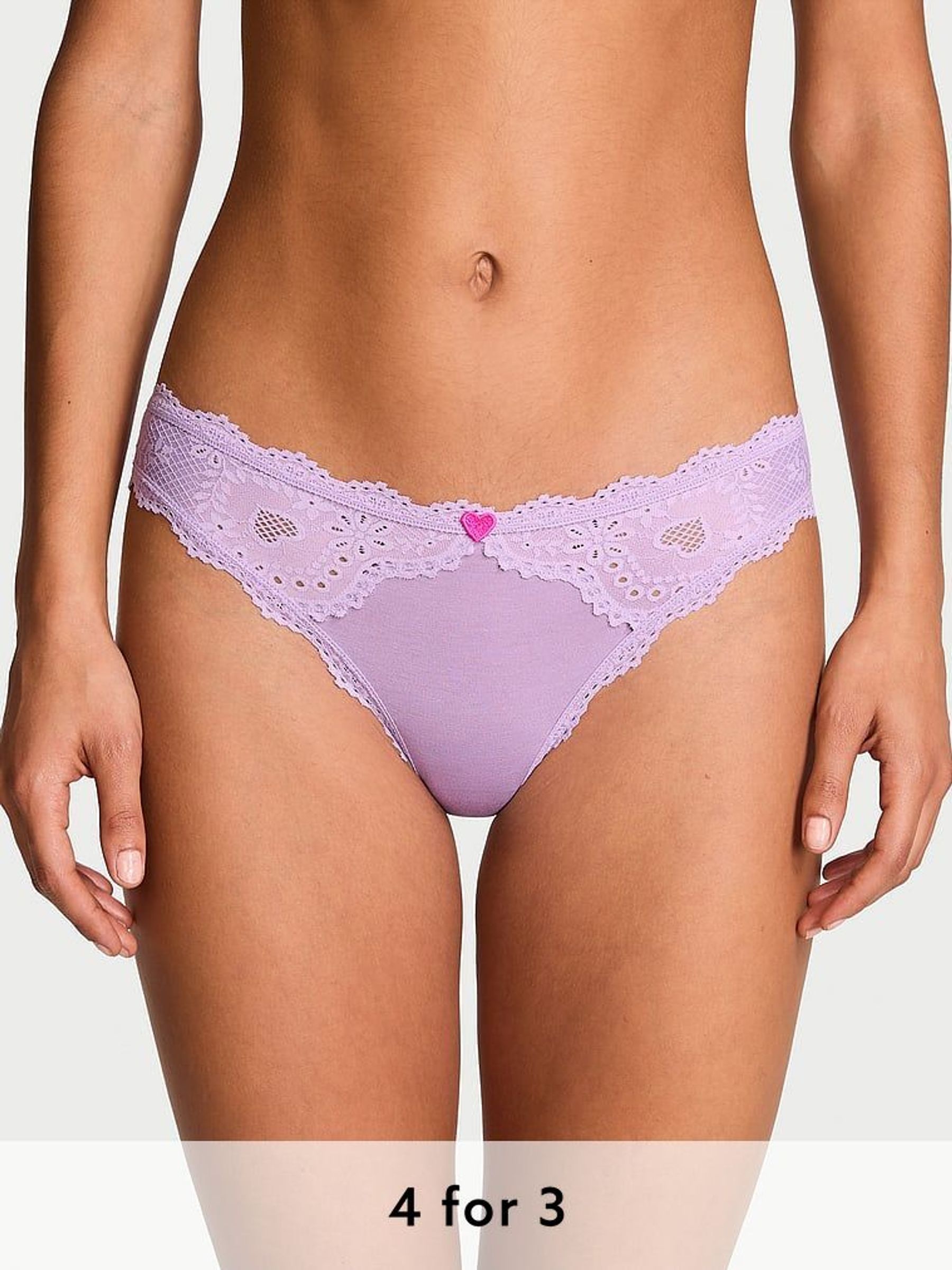 Charmed Violet Purple Bikini Heart Knickers (AK7426) | £9