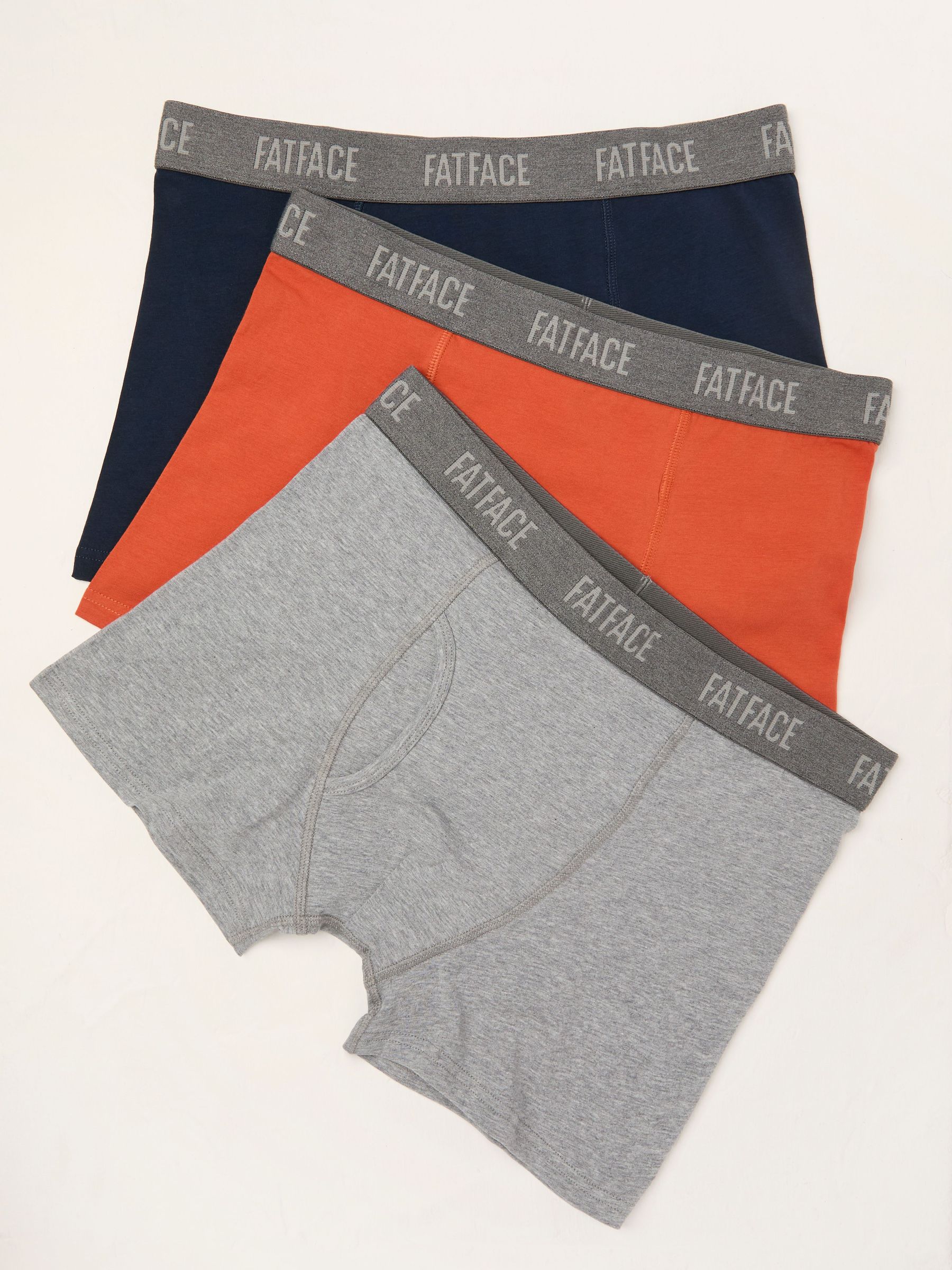 Grey/Orange/Navy Classic Boxers 3 Pack (AK7848) | £30