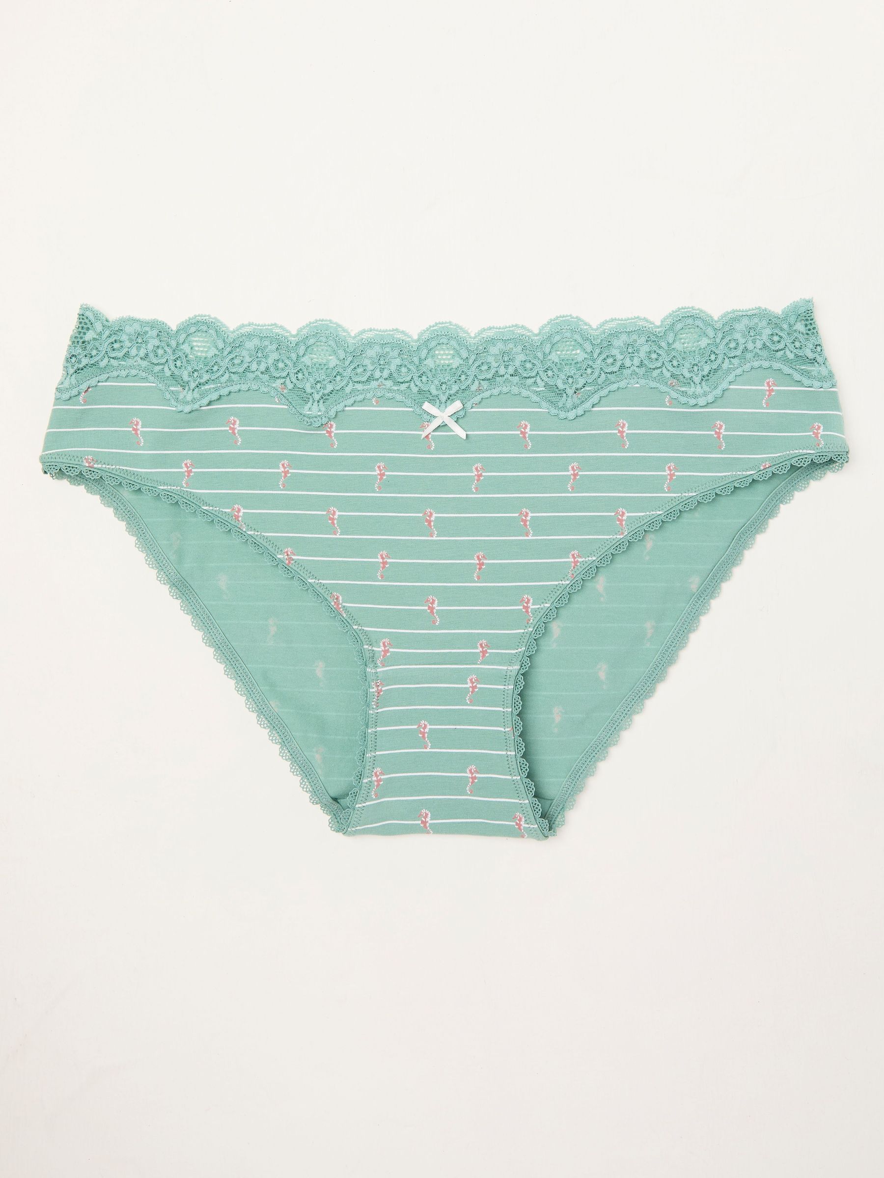 Green SEAHORSE PRINT KNICKERS (AK7851) | £9