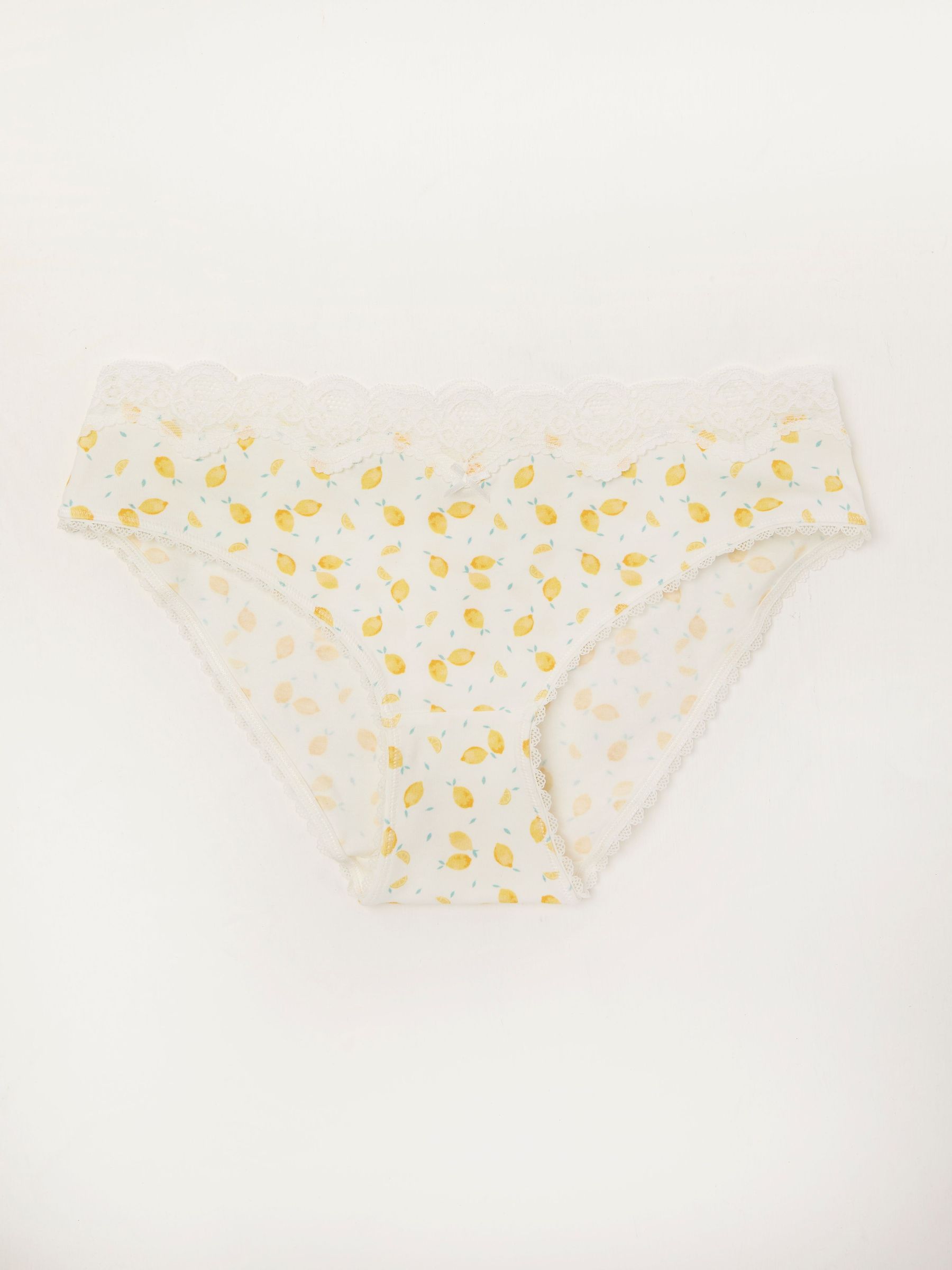 White LEMON PRINT KNICKERS (AK7854) | £9