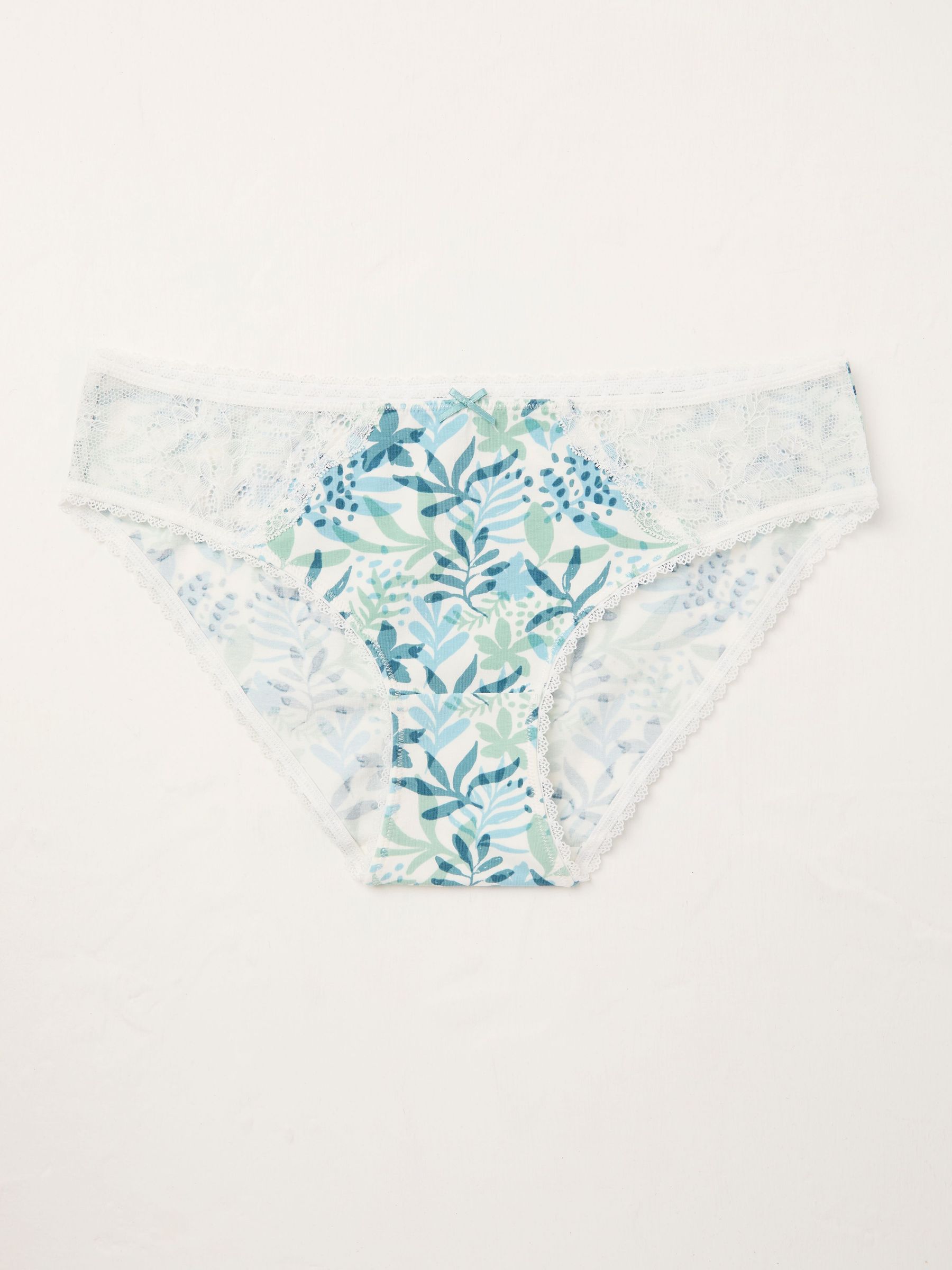 Green Leaf Print Knickers (AK7856) | £9