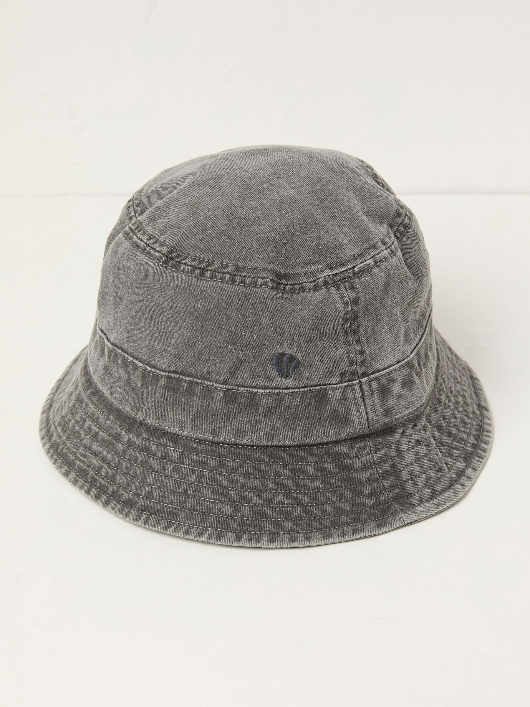 Grey Washed Bucket 100% Cotton Hat (AK7881) | £20