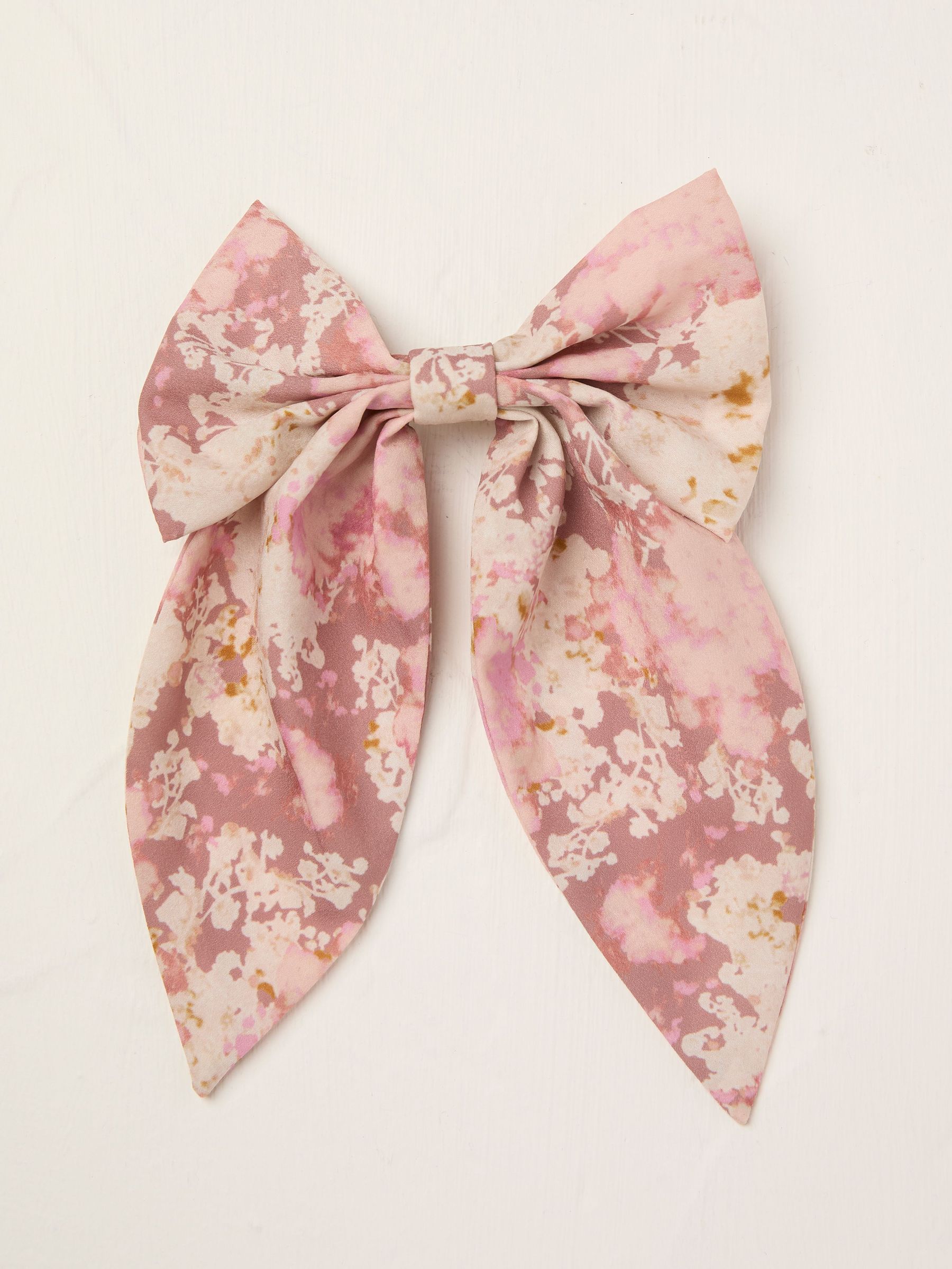 Pink Printed 100% Cotton Hair Bow (AK8338) | £10.50