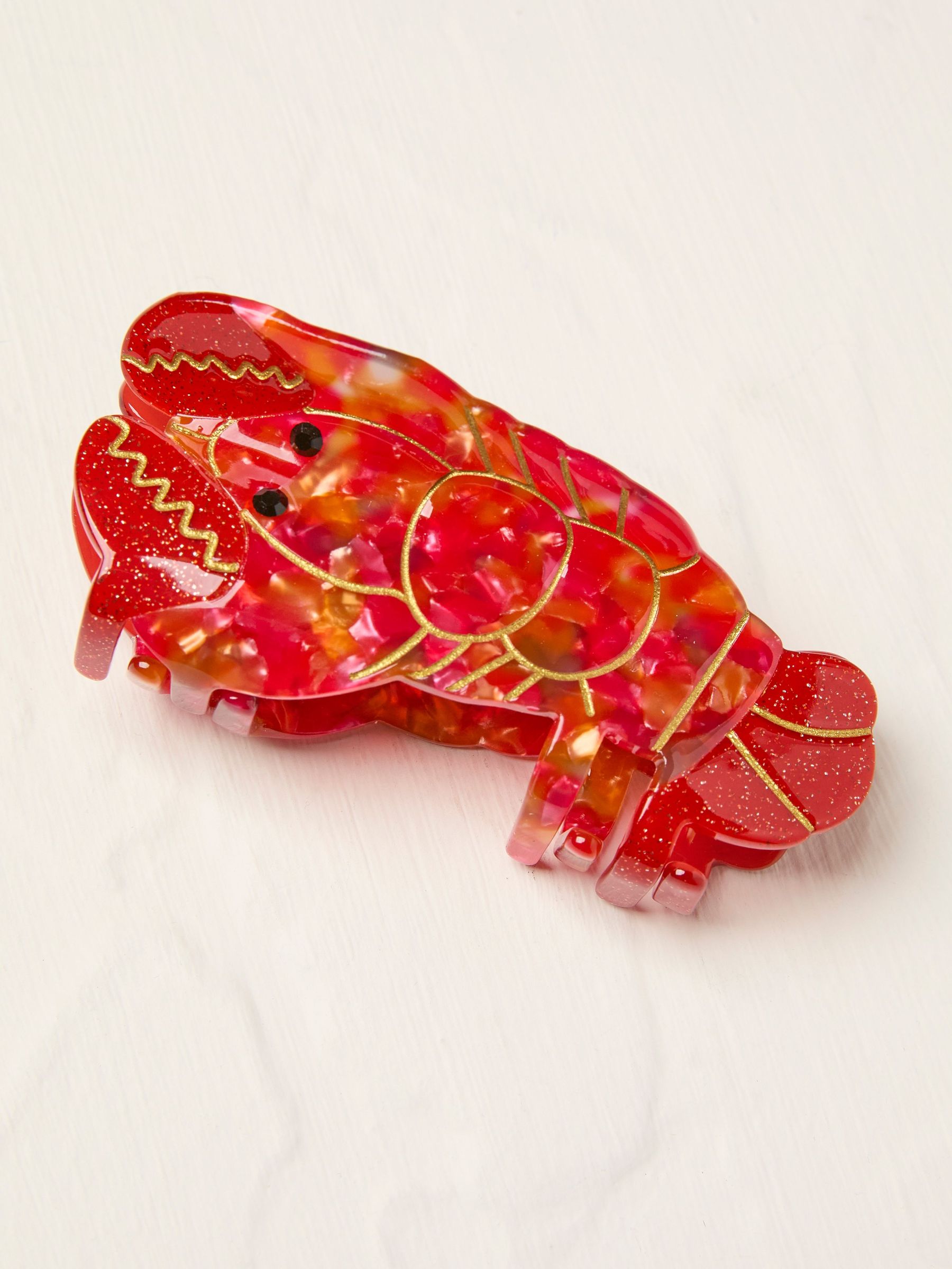 Red Lobster Print Claw Clip (AK8339) | £12.50