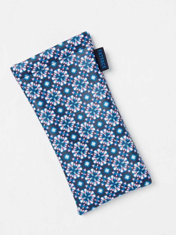 Navy Geometric Print Sunglasses Case (AK8594) | £10