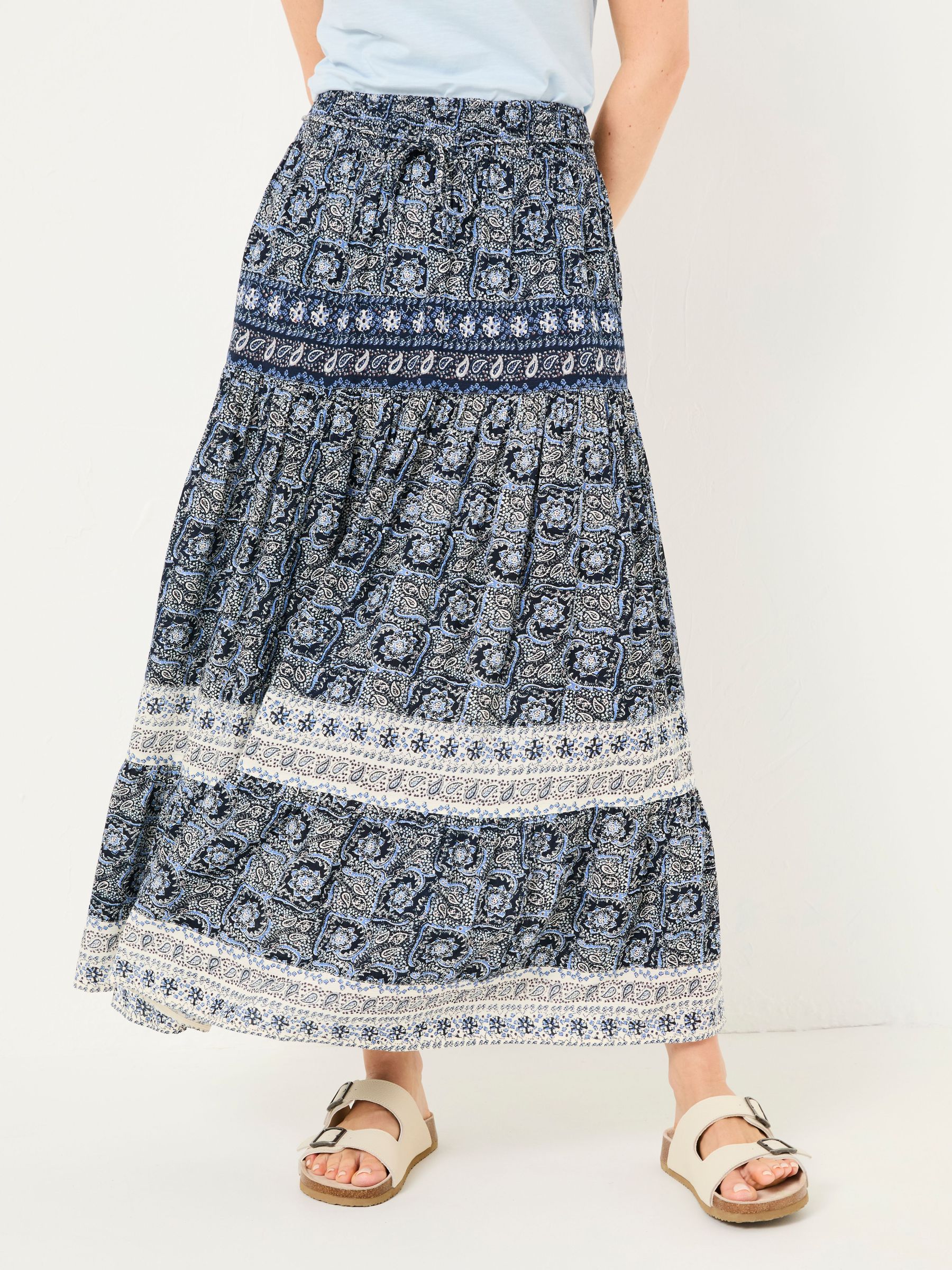 Jayla Indigo Blue Inky Maxi Skirt (AK9176) | £59