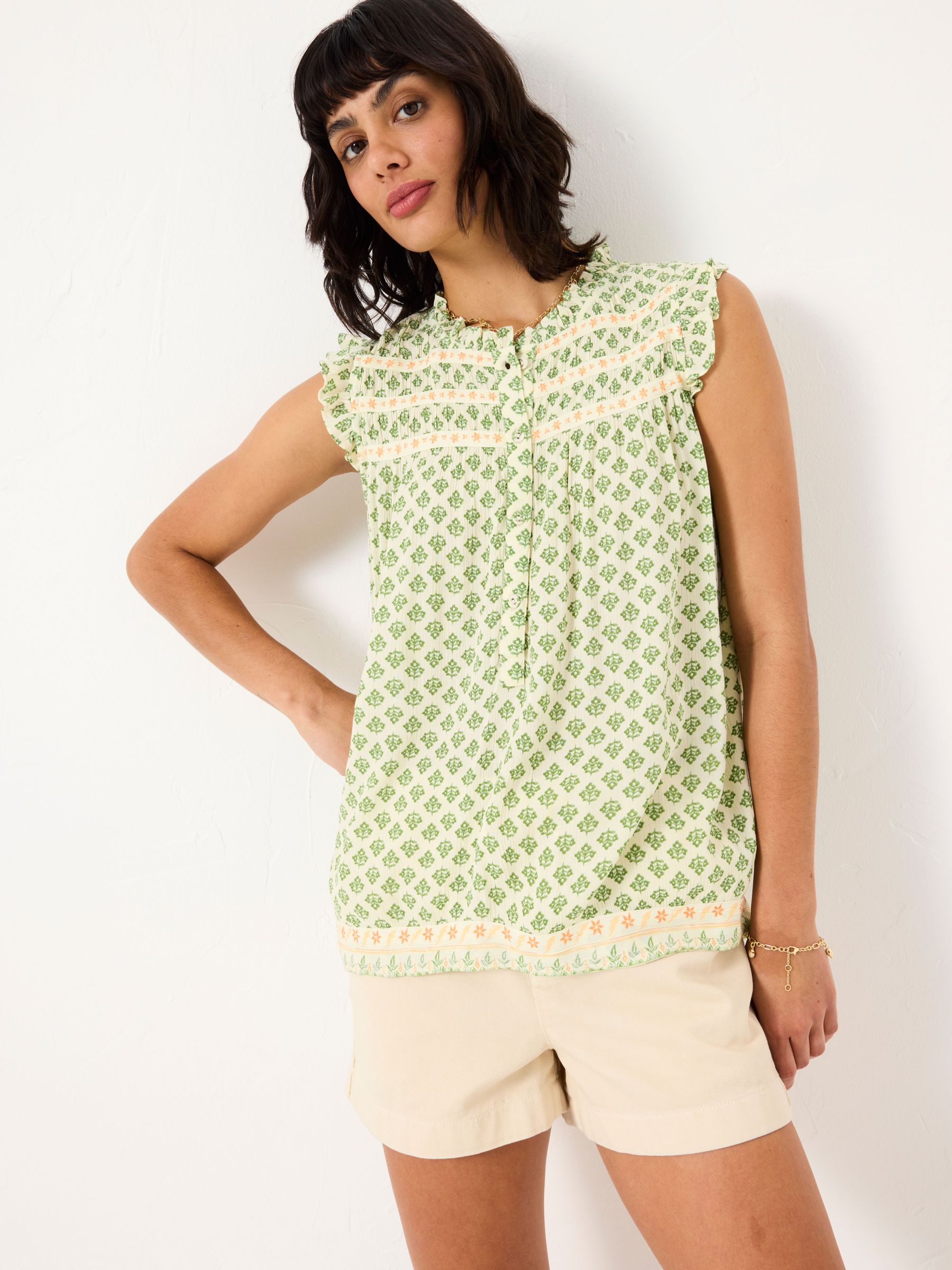 Tunic Mid Green Woodblock Patsy (AK9321) | £42
