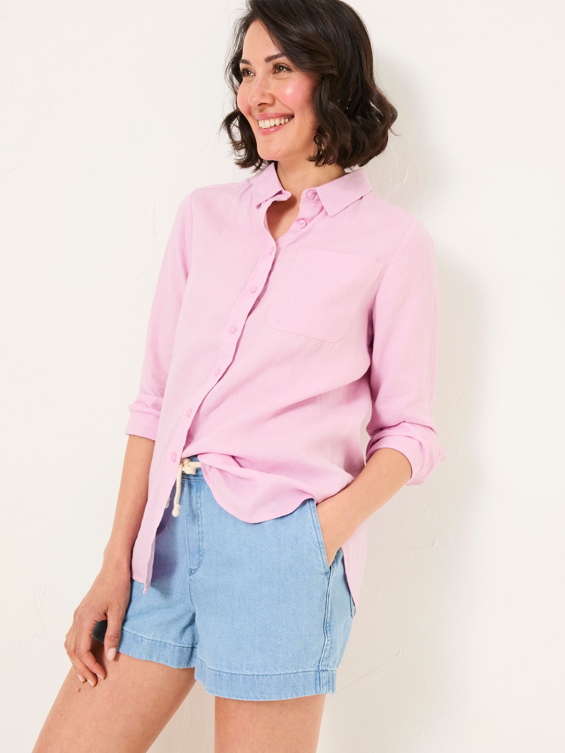 Light Pink Olivia Linen Shirt (AK9323) | £59