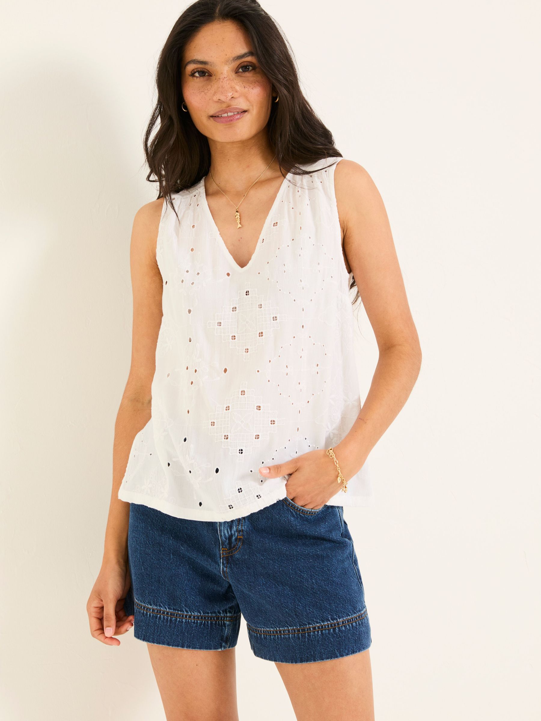 Etta White Printed Cami (AK9329) | £48