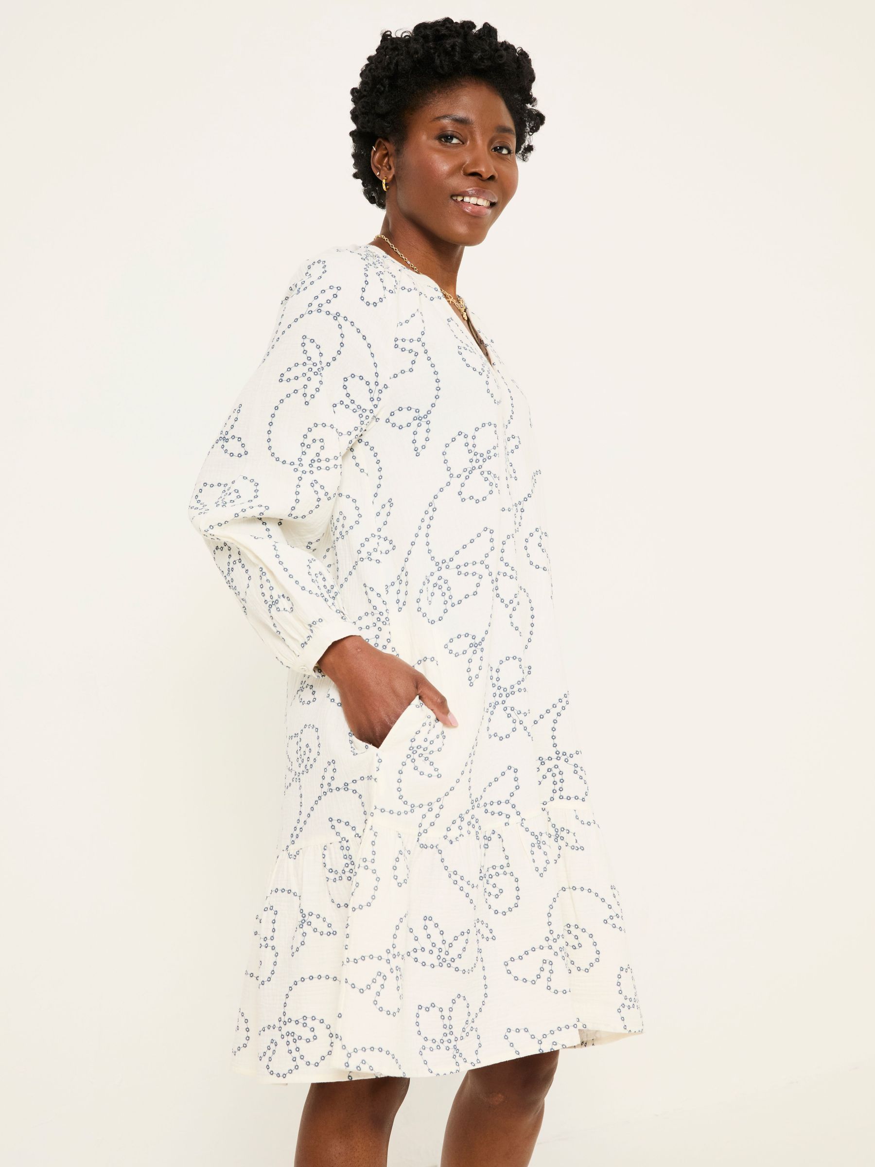 Amy Ivory Frill Tunic (AK9440) | £65