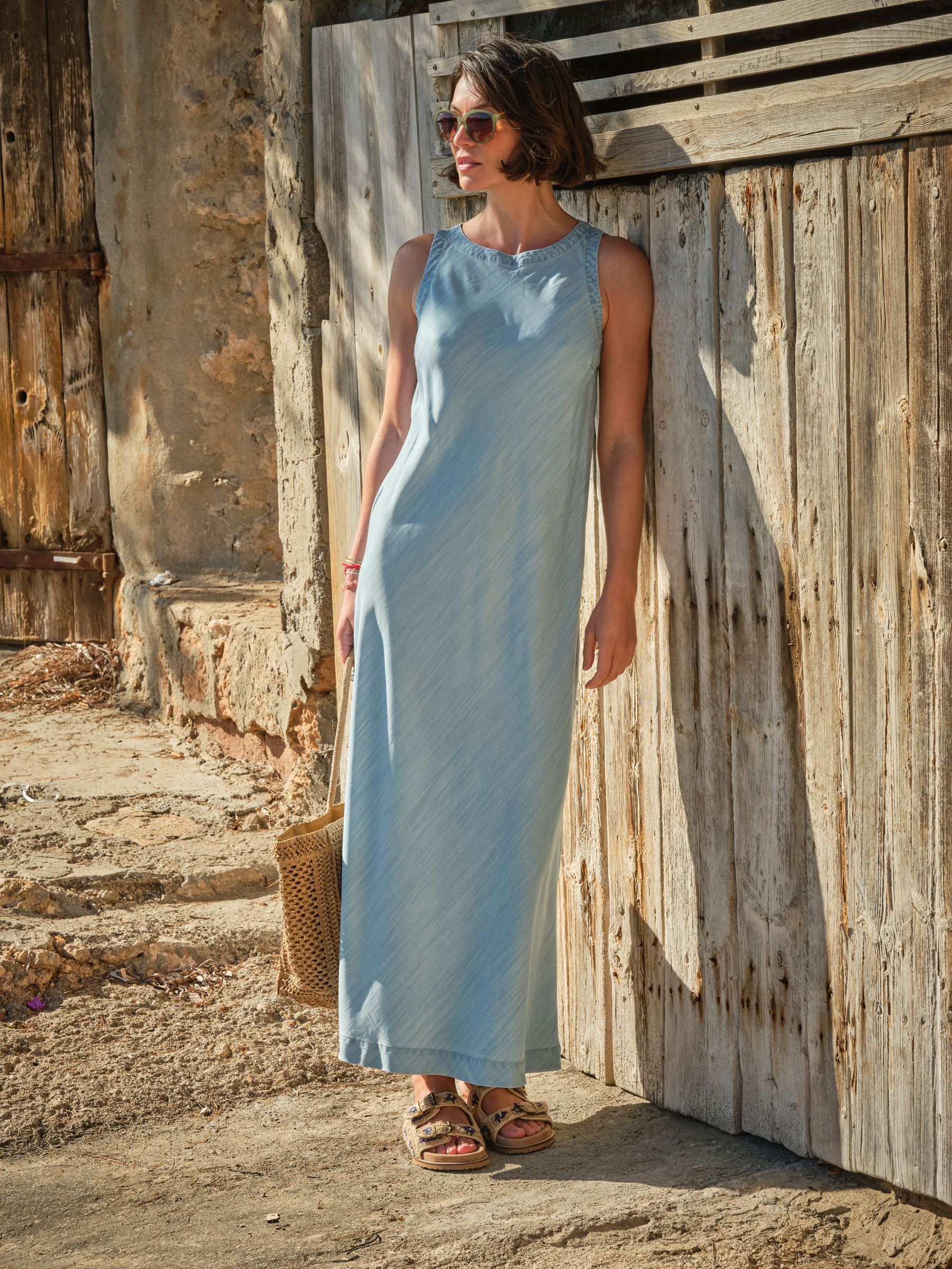 Iris Light Blue Denim Dress (AK9445) | £69