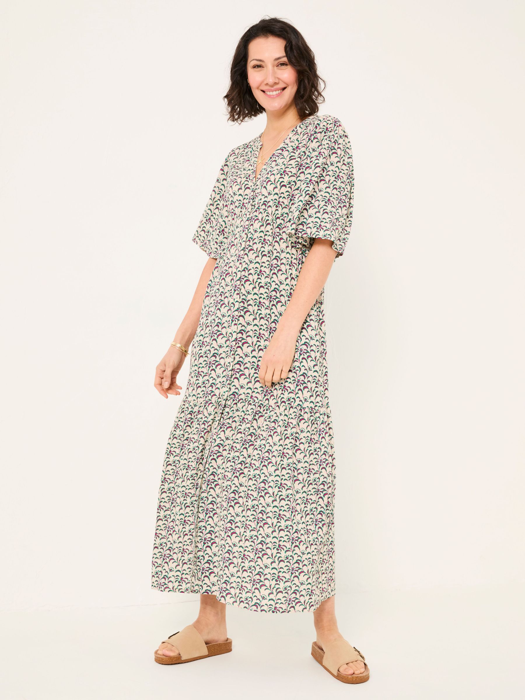 Paige Multi Vine Floral Midi Dress (AK9475) | £69