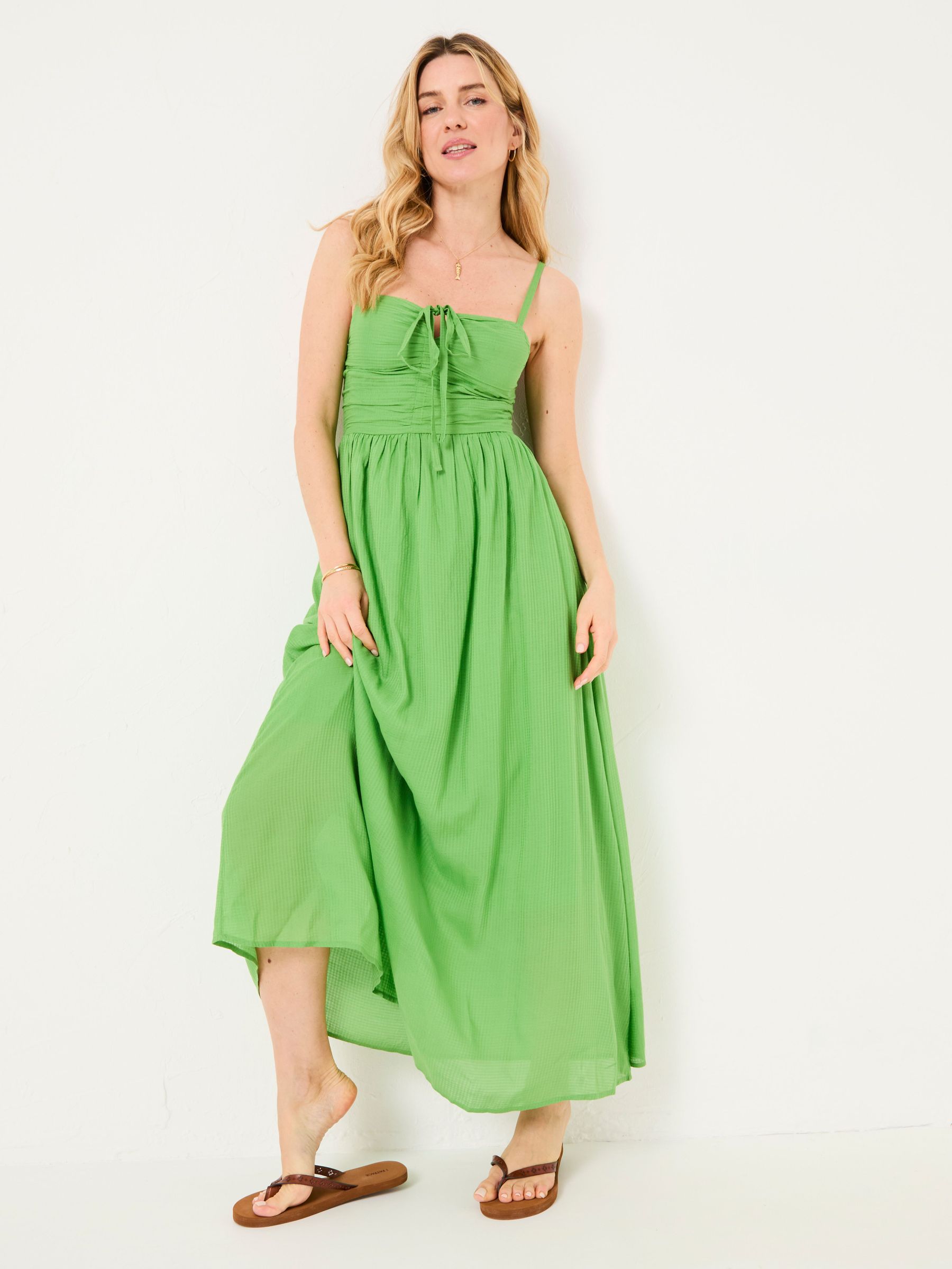 Meg Bright Green Midi Dress (AK9501) | £65