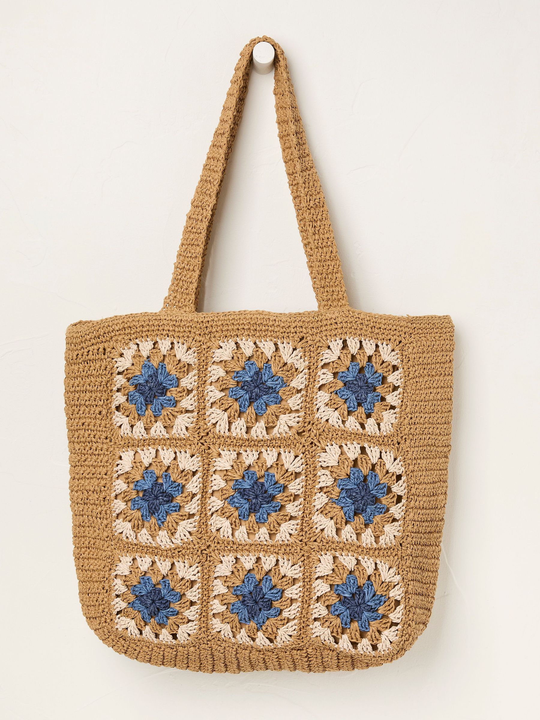 Natural Tile Straw Bag (AL0380) | £42