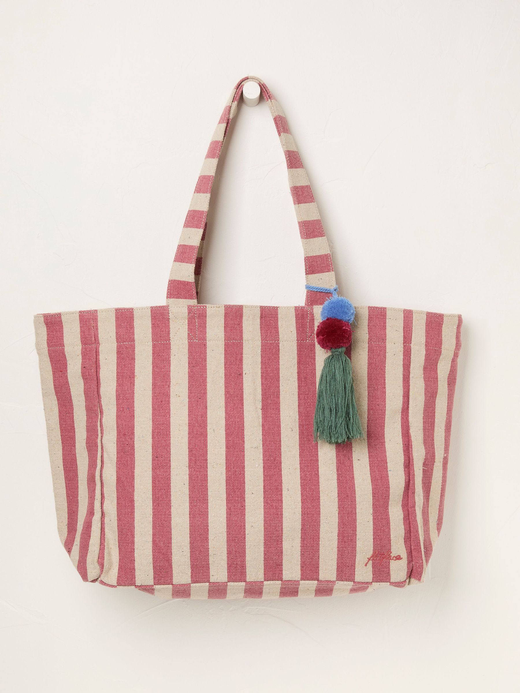 Red Striped Beach Bag (AL0386) | £19.50