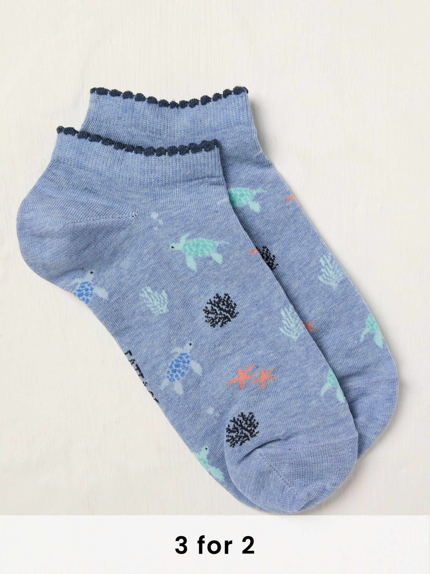 Blue Turtle Trainer Socks (AL0399) | £6