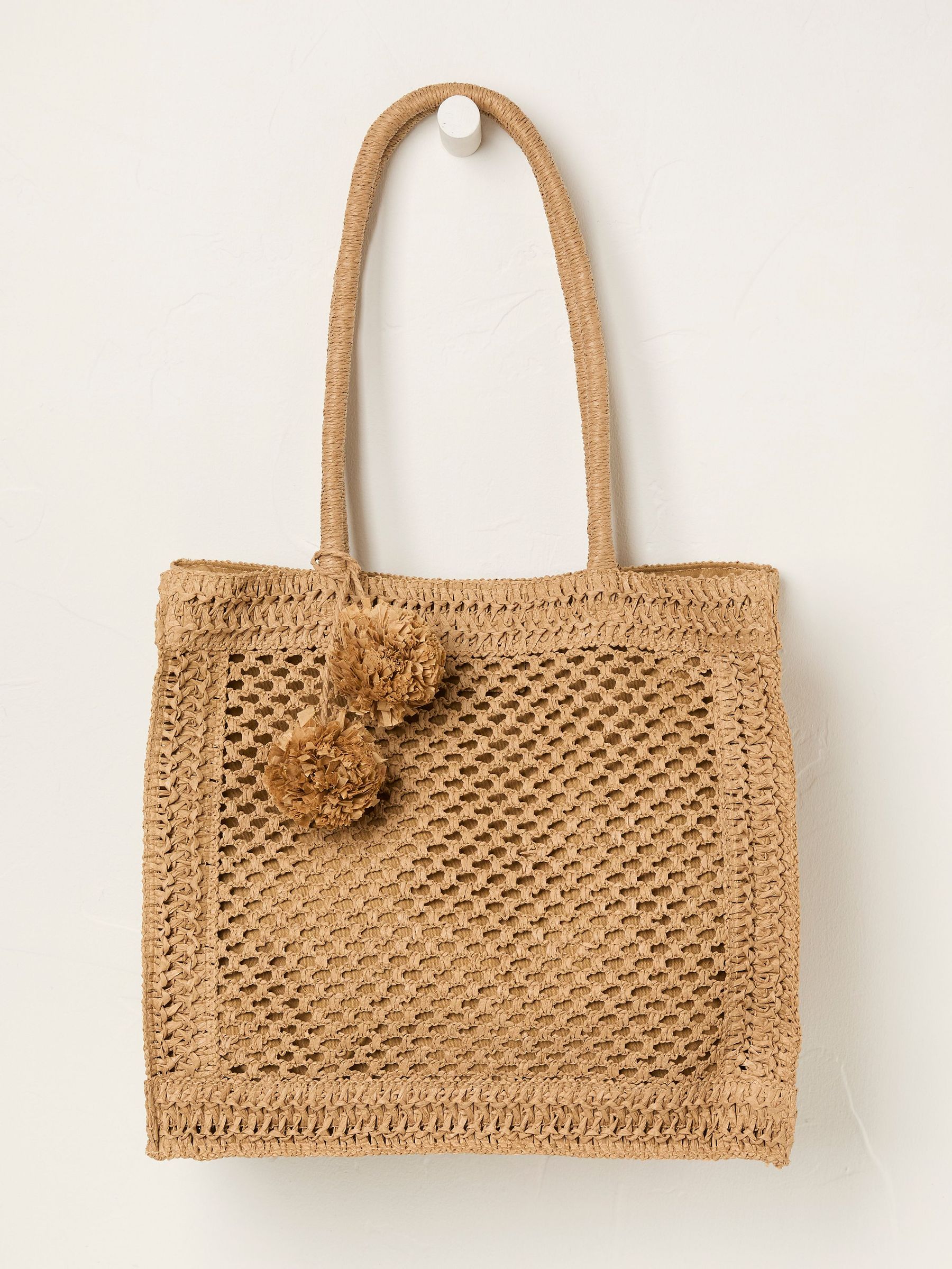 Natural Straw Shopper Bag (AL0401) | £40