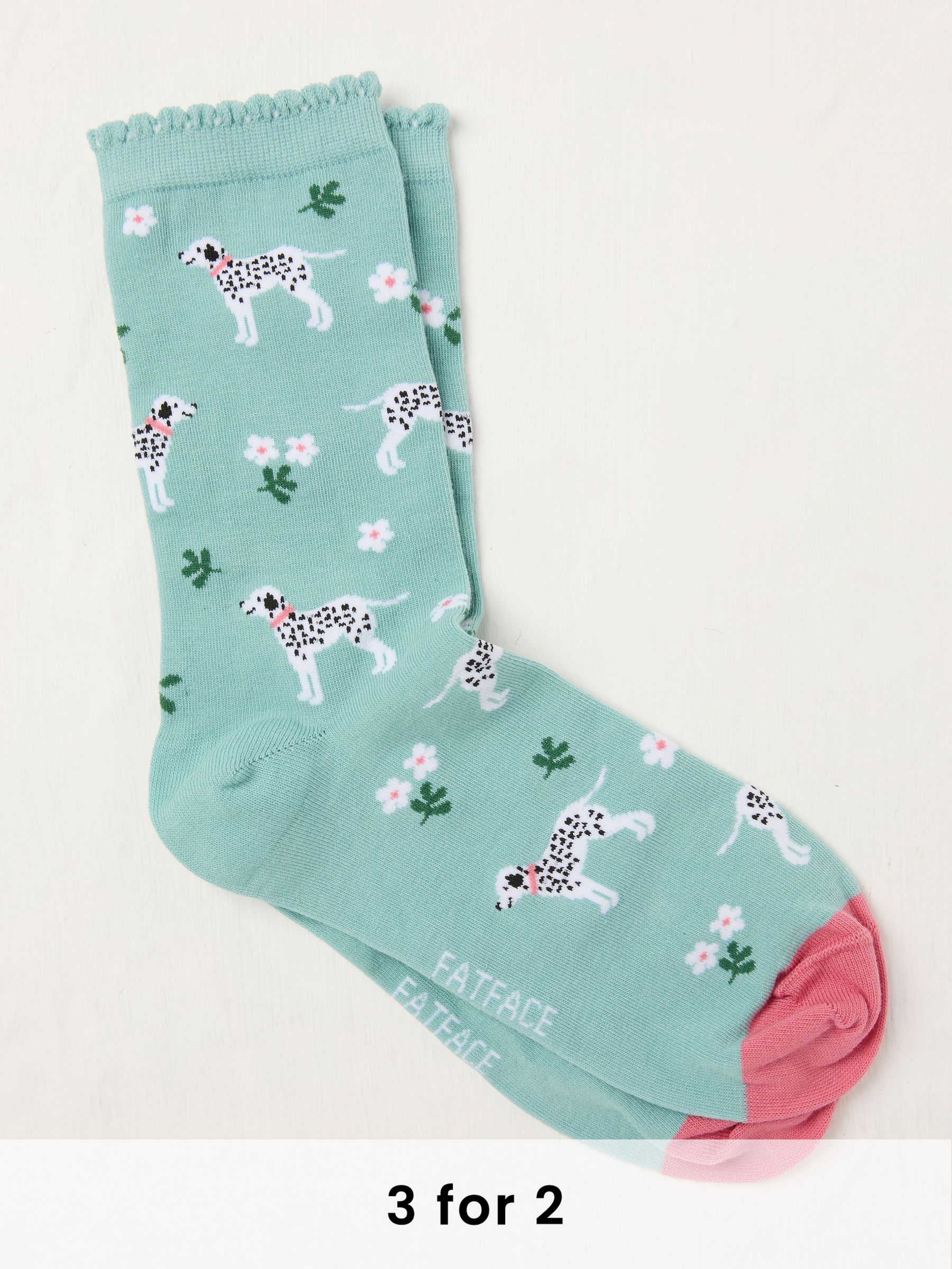 Green Daisy Dog Socks (AL0405) | £7.50