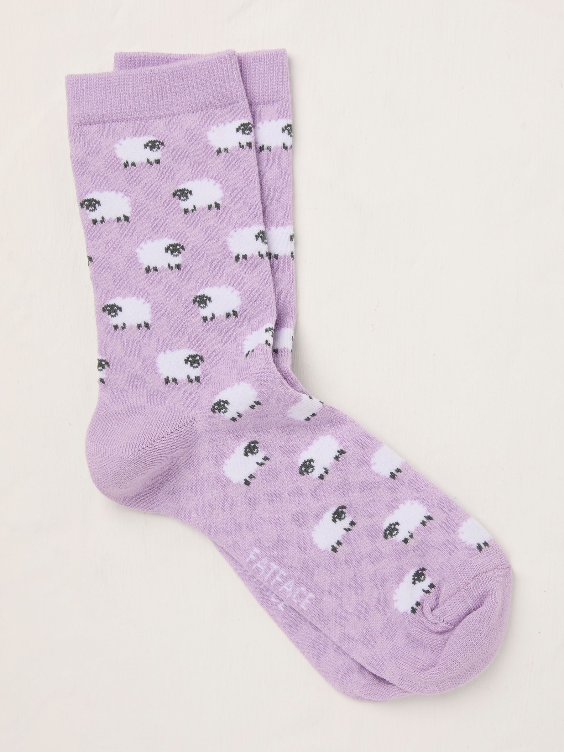 Lilac Purple Sheep Socks (AL0406) | £7.50