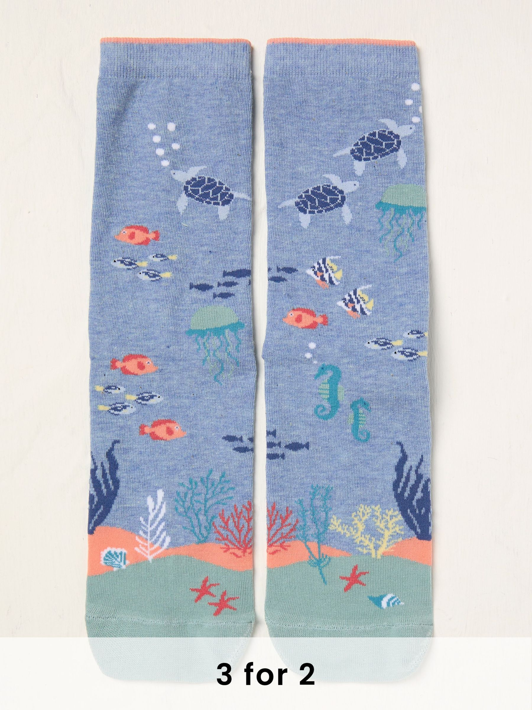 Blue Sealife Socks (AL0410) | £7.50