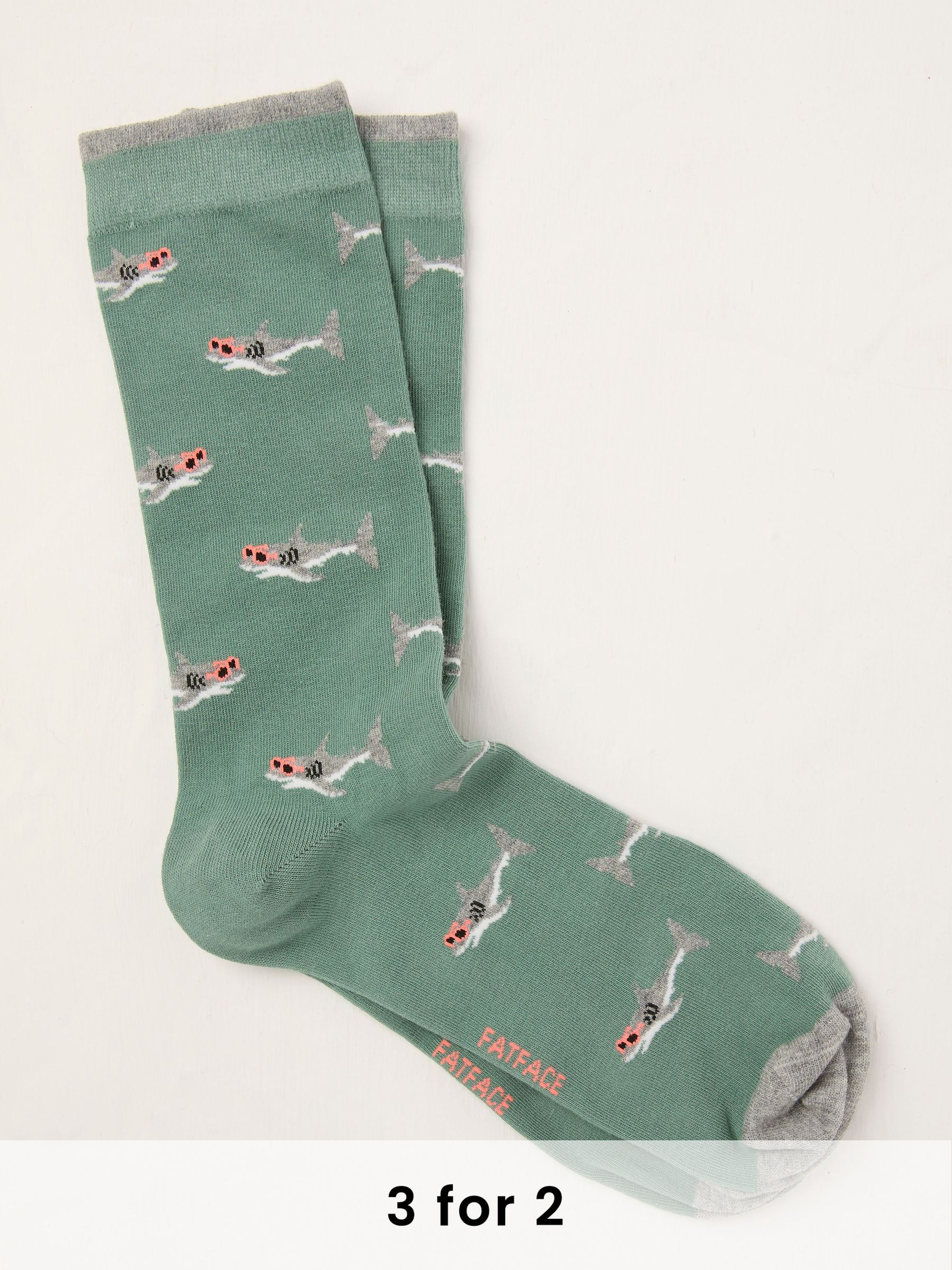 Green Shark Socks (AL0416) | £7.50