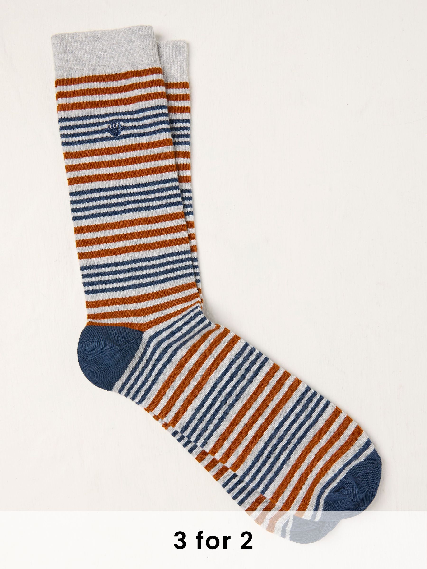 Grey Stripe Socks (AL0419) | £7.50
