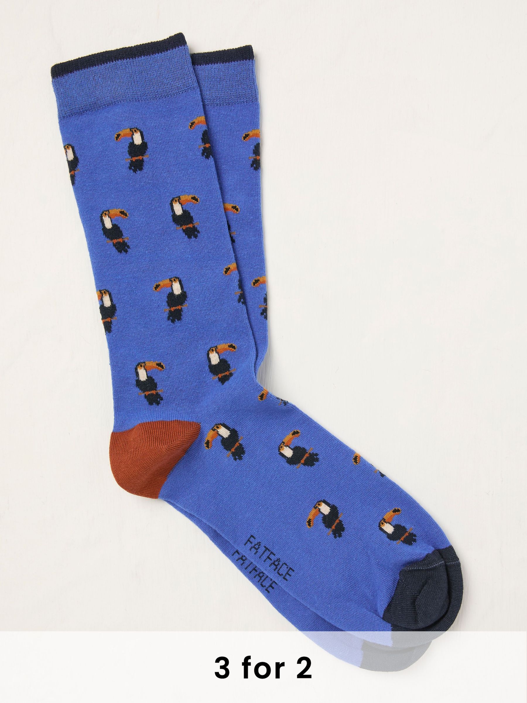Blue Toucan Socks (AL0422) | £7.50