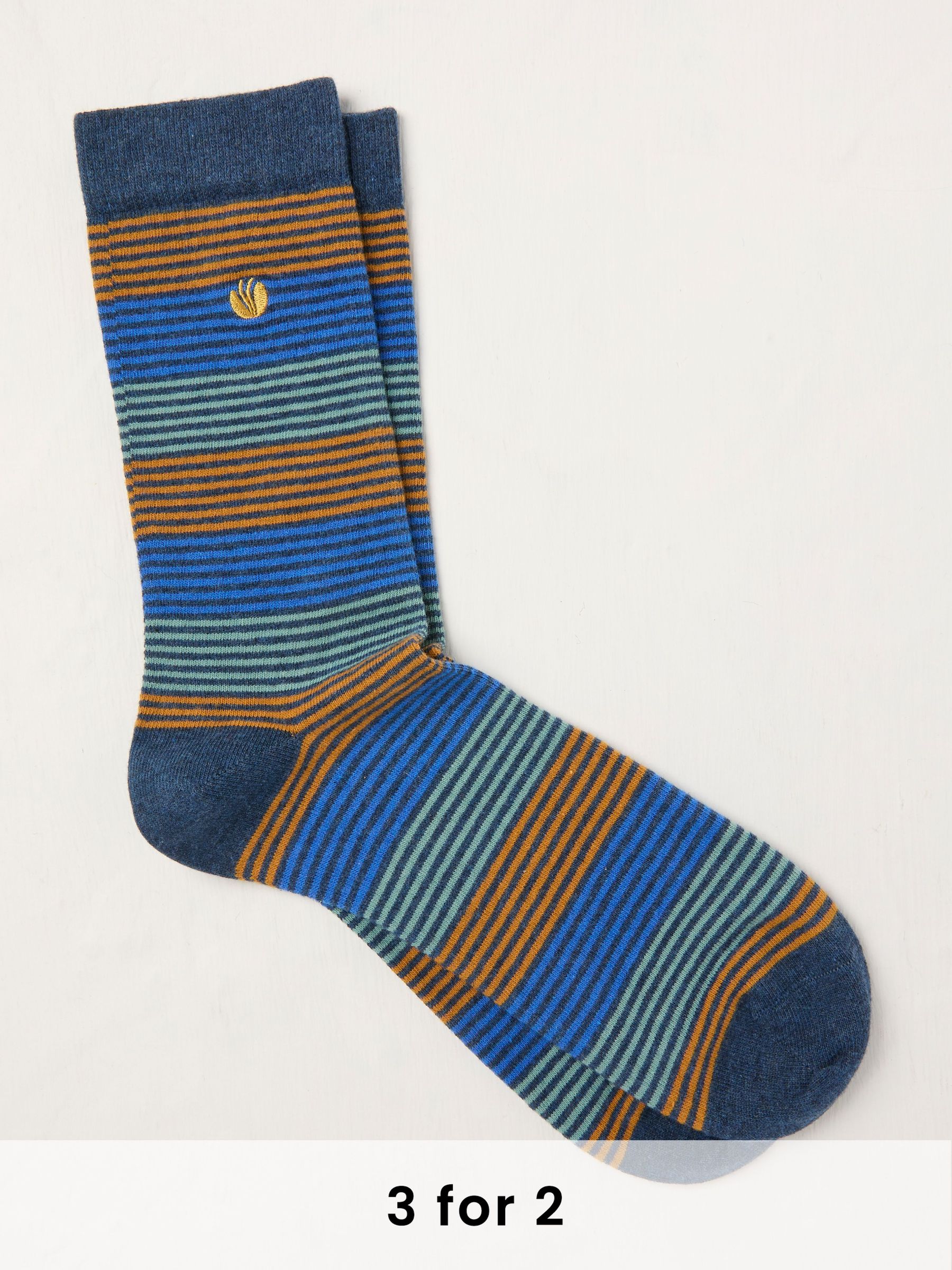 Blue Stripe Socks (AL0427) | £7.50