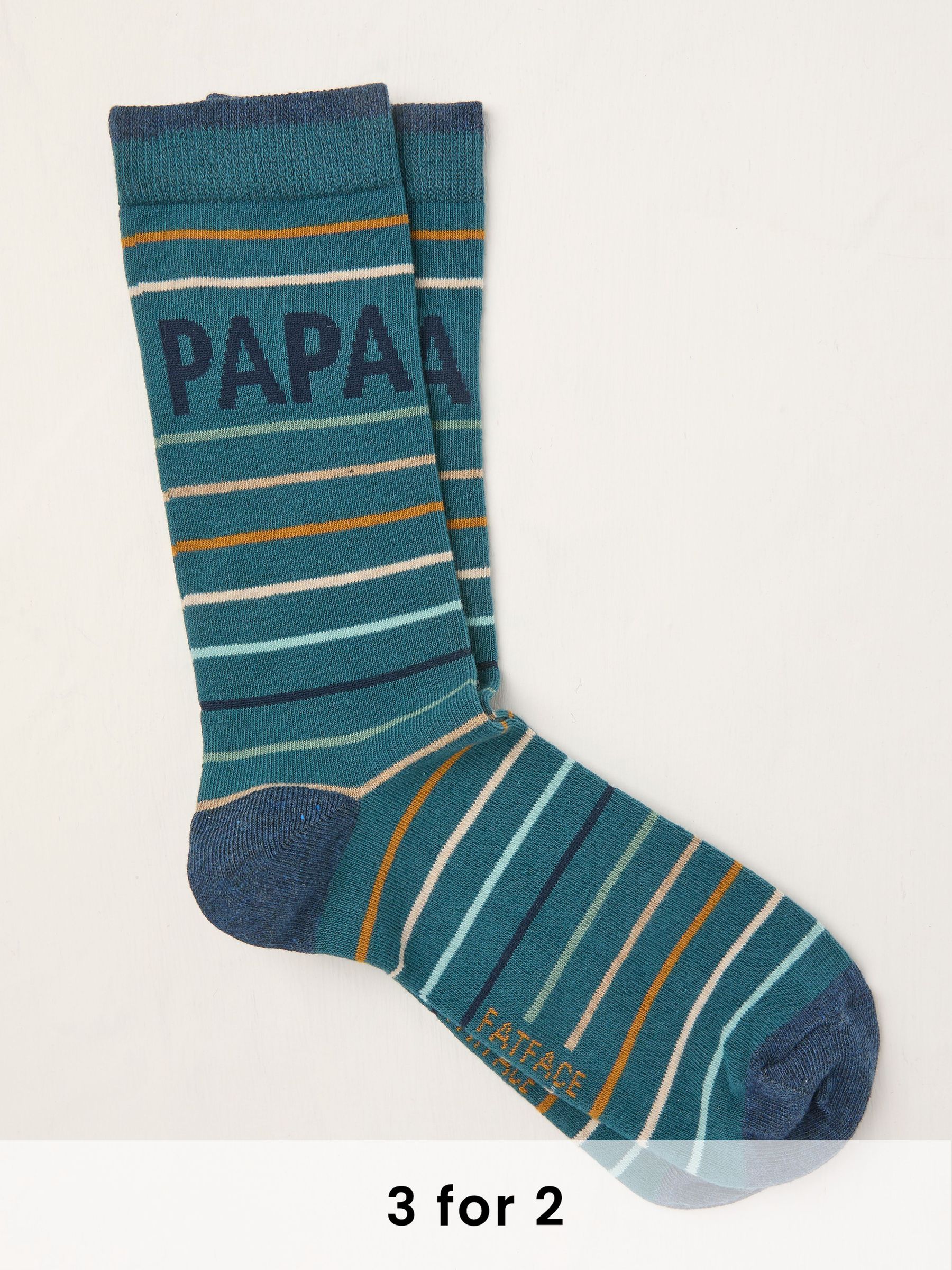 Teal Blue Papa Socks (AL0433) | £7.50