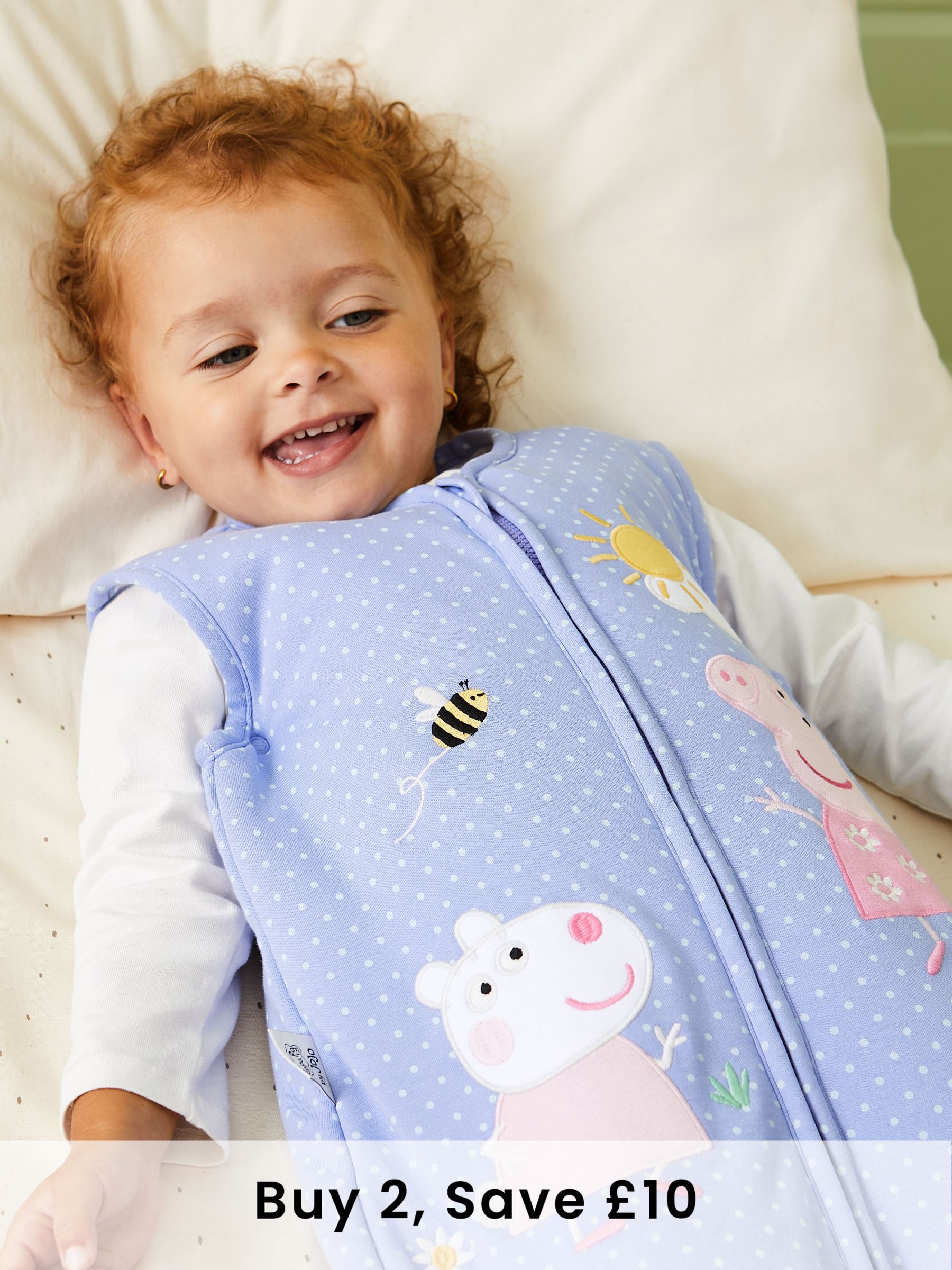 Peppa Pig Appliqué 2.5 Tog Toddler Sleeping Bag (AL1773) | £36