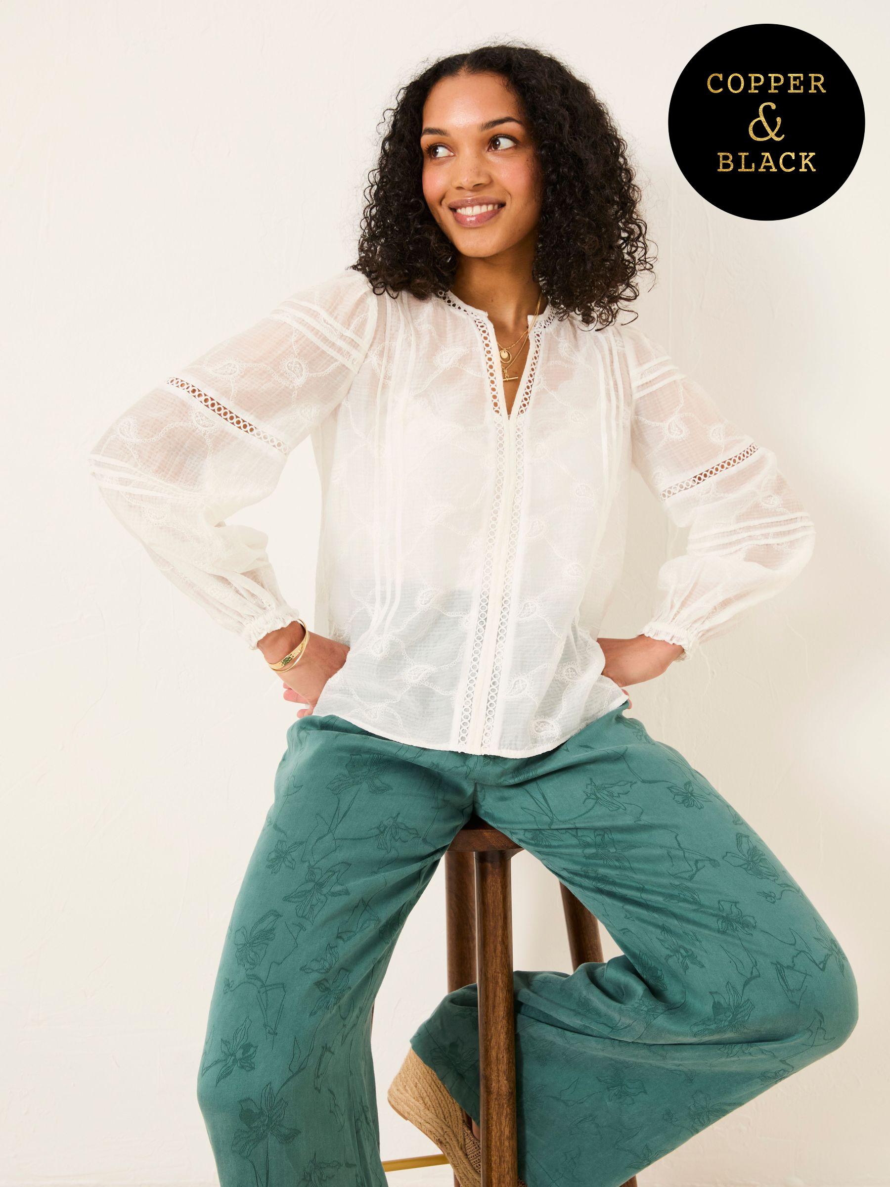 Jasmine Ivory Decorative Blouse (AL1874) | £69