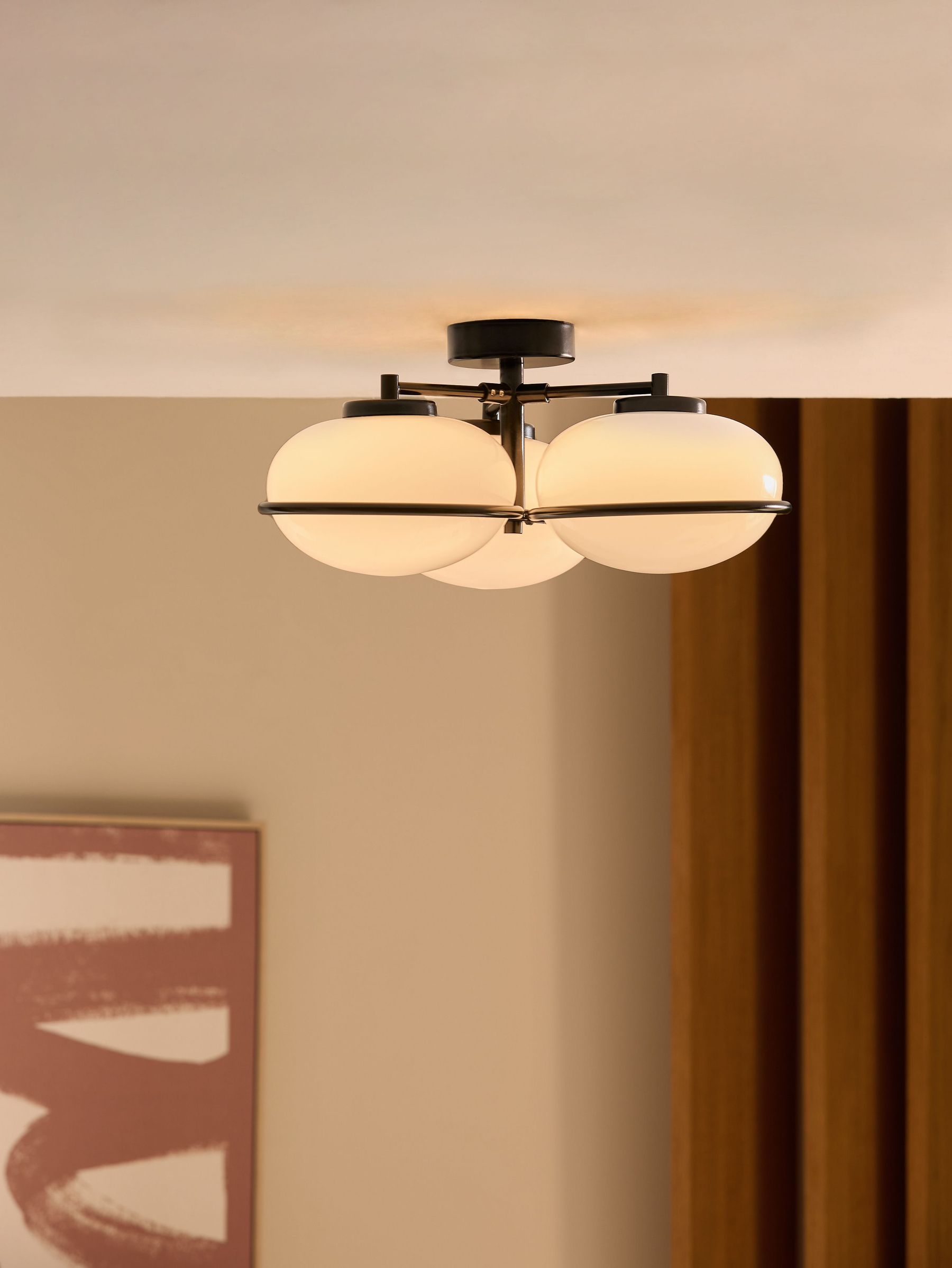 3 Light Flush Piper Light in Black (AL6273) | £139