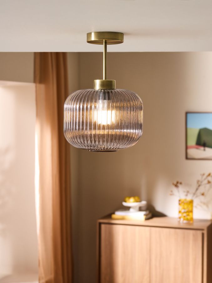 Briz Ceiling Flush Fitting Light in Grey (AL6275) | £79