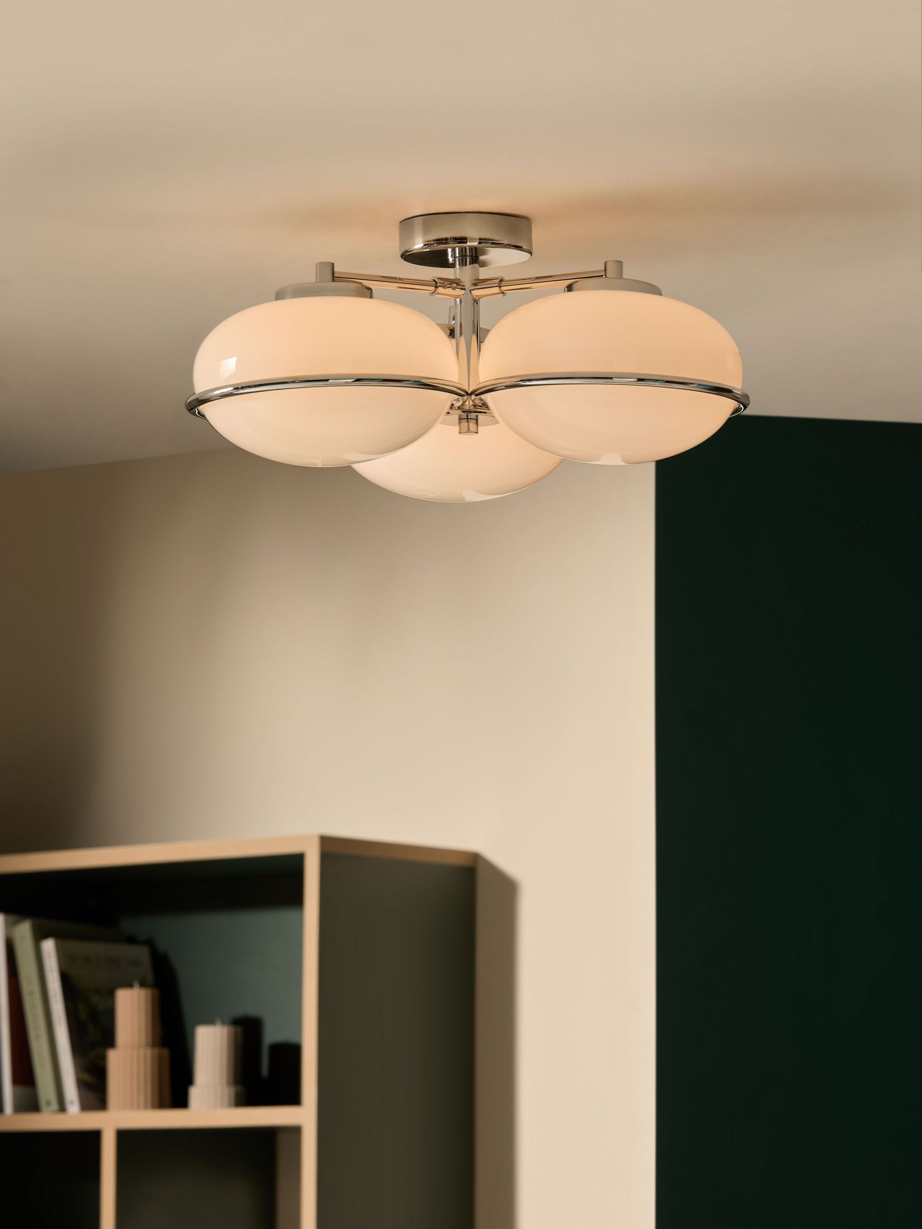 3 Light Flush Piper Light in Chrome (AL6278) | £139