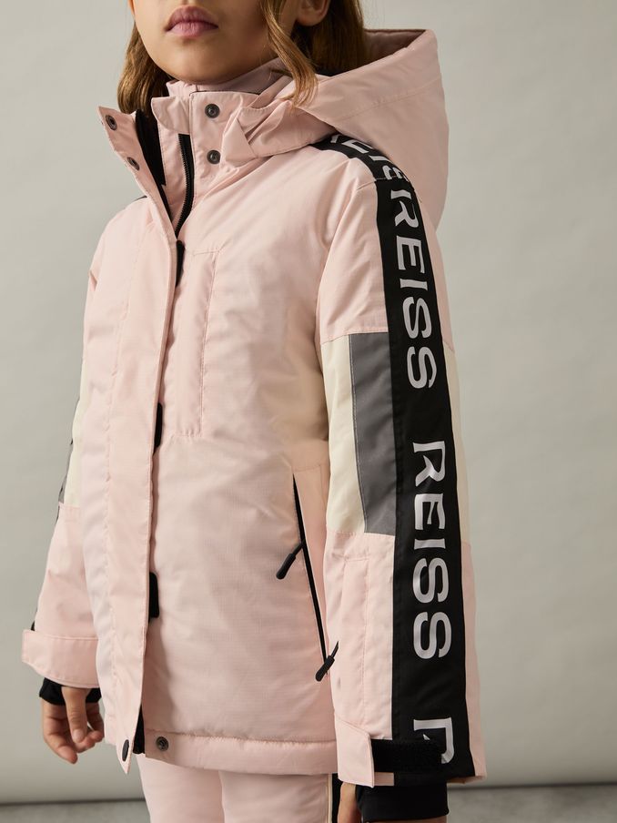 4-9 yrs Padded Ski Jacket With Detachable Hood in Pink (AL6653) | £98