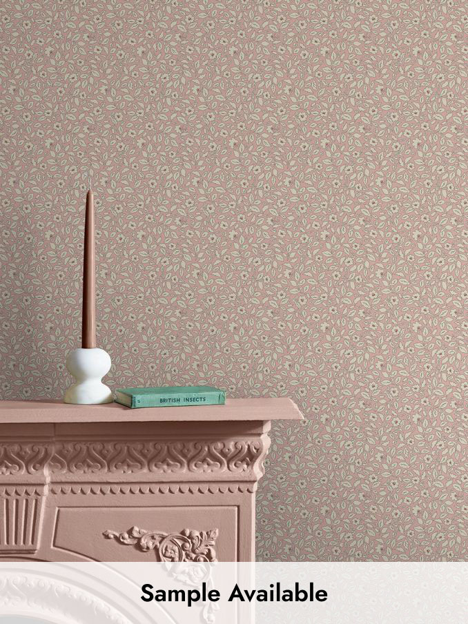 Soft Pink Ditsy Floral Print 10M Wallpaper (AL7085) | £48