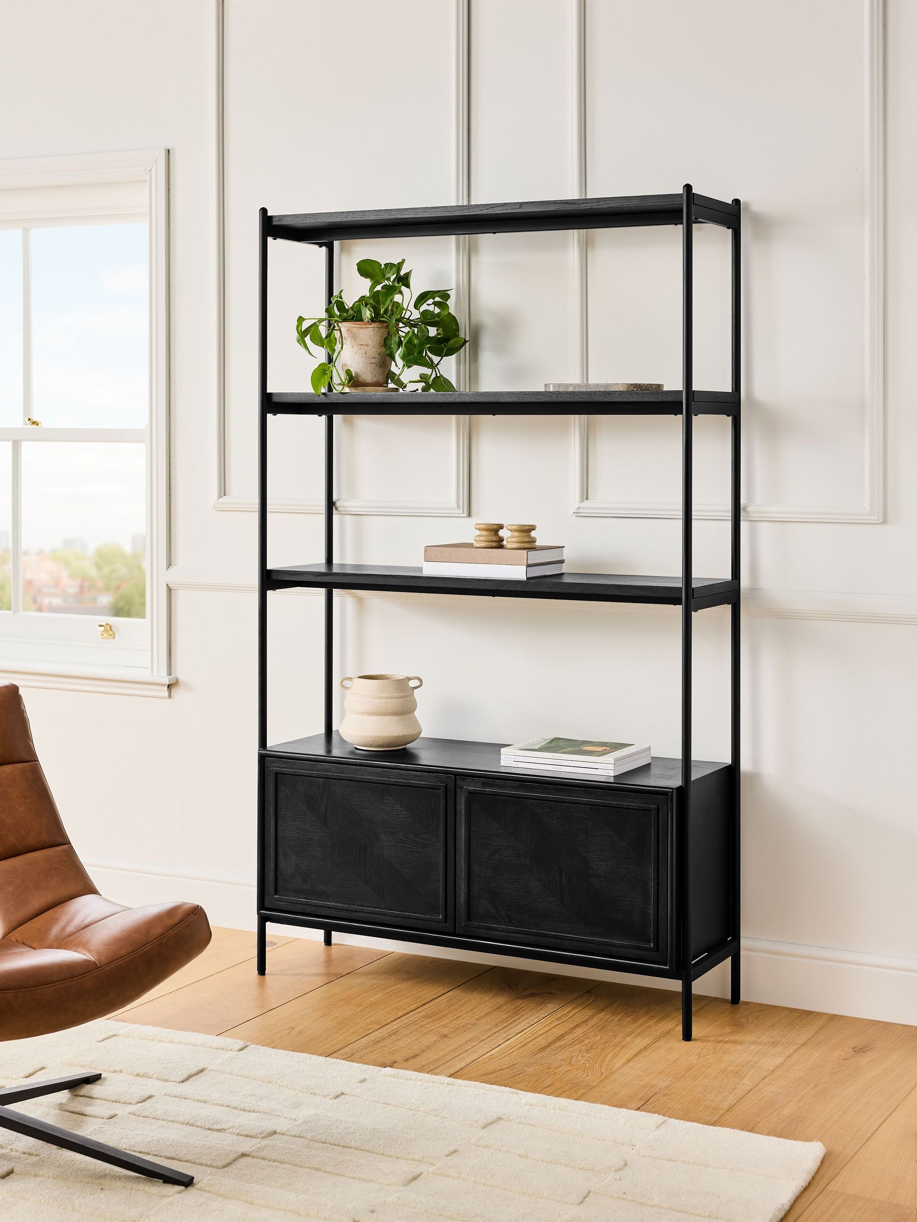 Jasper Conran London Dark Oak Aden Shelving Unit (AL8149) | £725