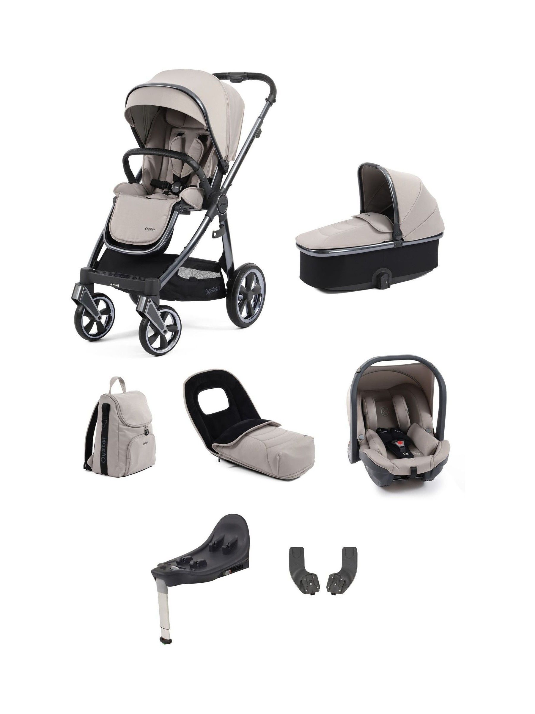 Oyster 3 Stone Luxury 7 Piece Bundle with Capsule Car Seat & Base (AL8294) | £979