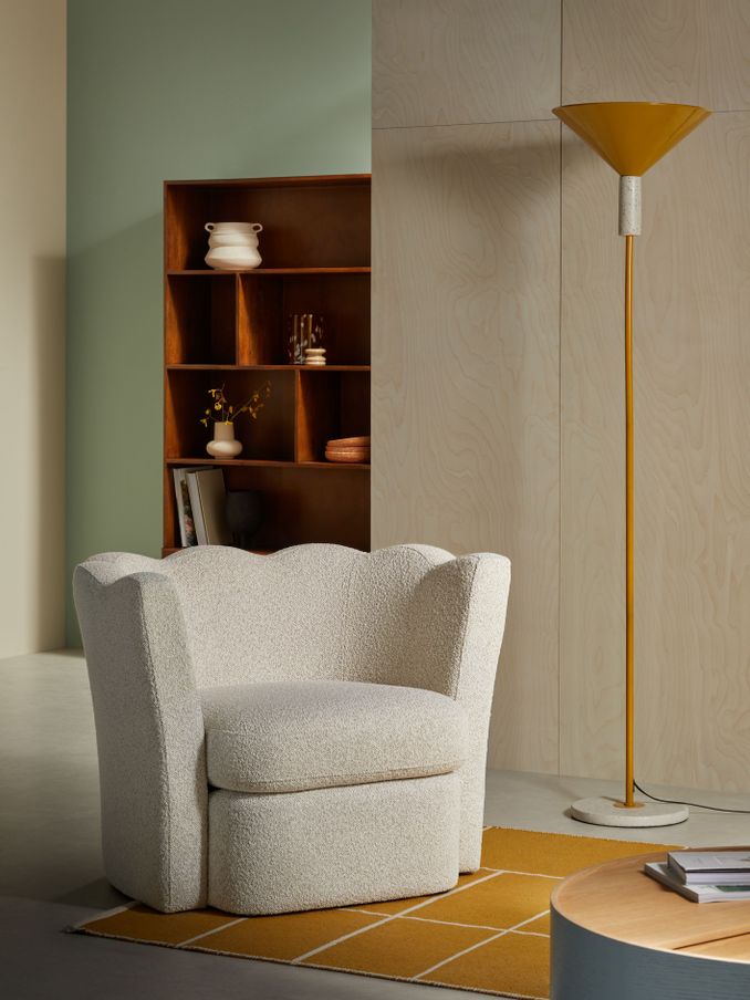 Maya Accent Chair in Off White Pax Boucle (AL8462) | £525