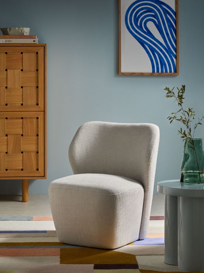 Topeka Accent Chair in Natural Oat Textured Weave (AL8471) | £325