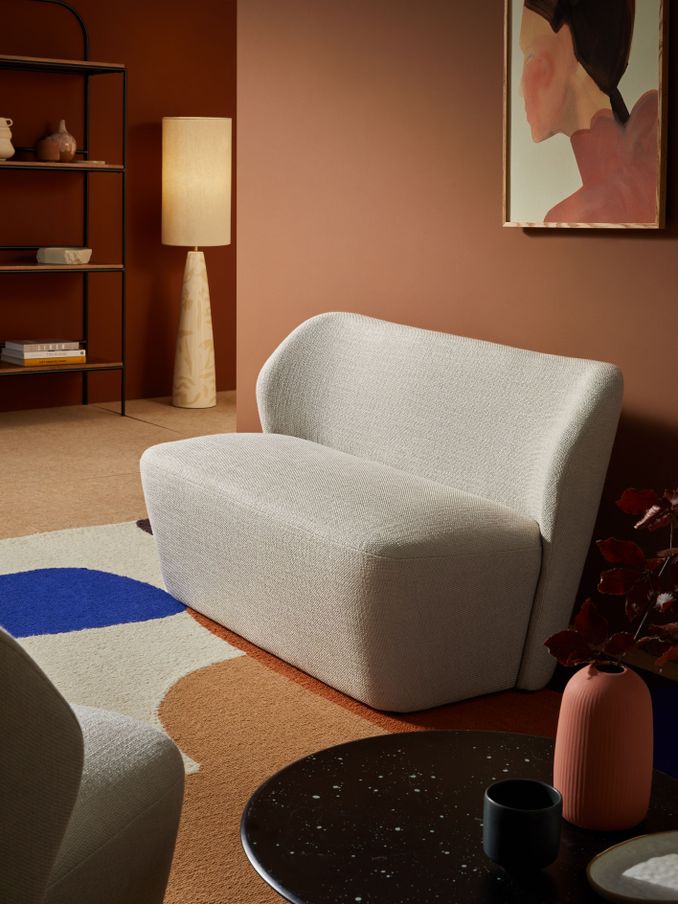 Topeka Small 2 Seater Sofa in Natural Oat Textured Weave (AL8473) | £450