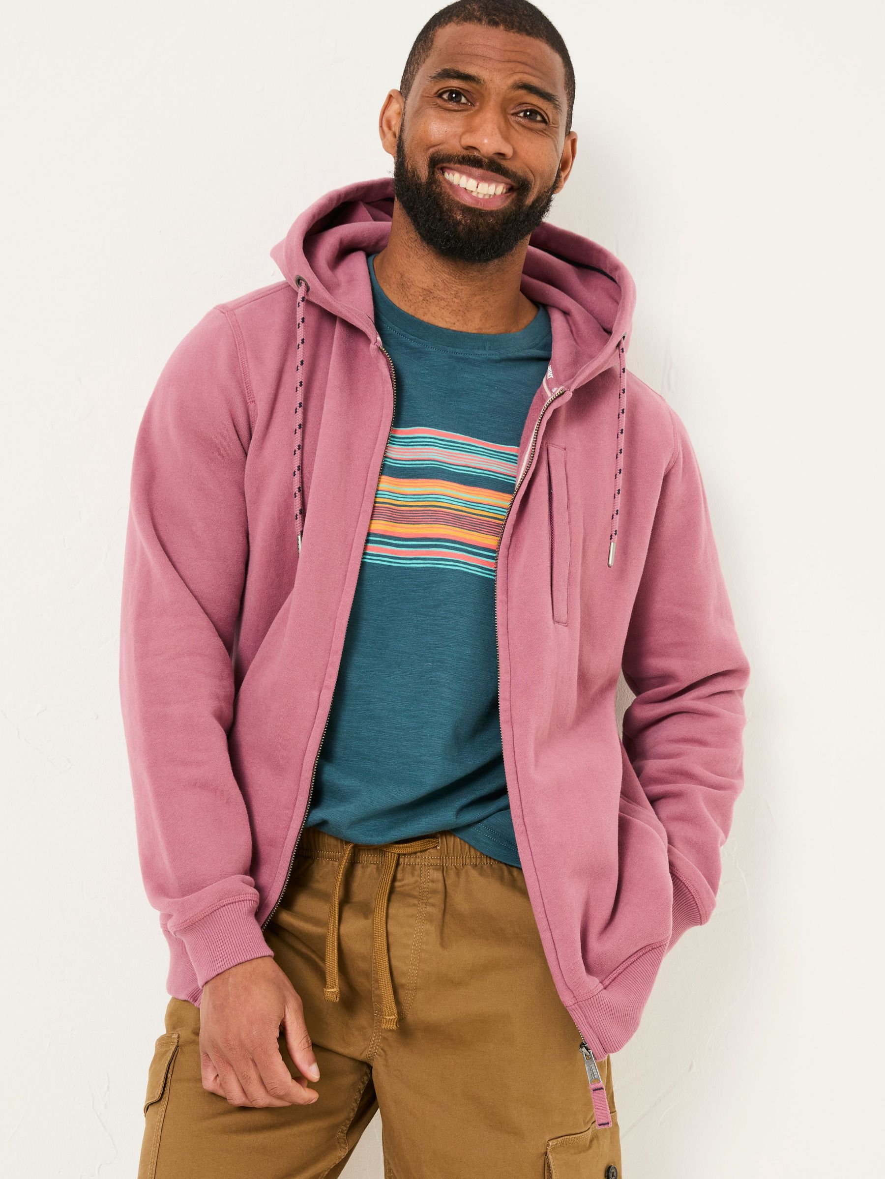 Brooke Heather Purple Zip Through Hoodie (AL9018) | £55